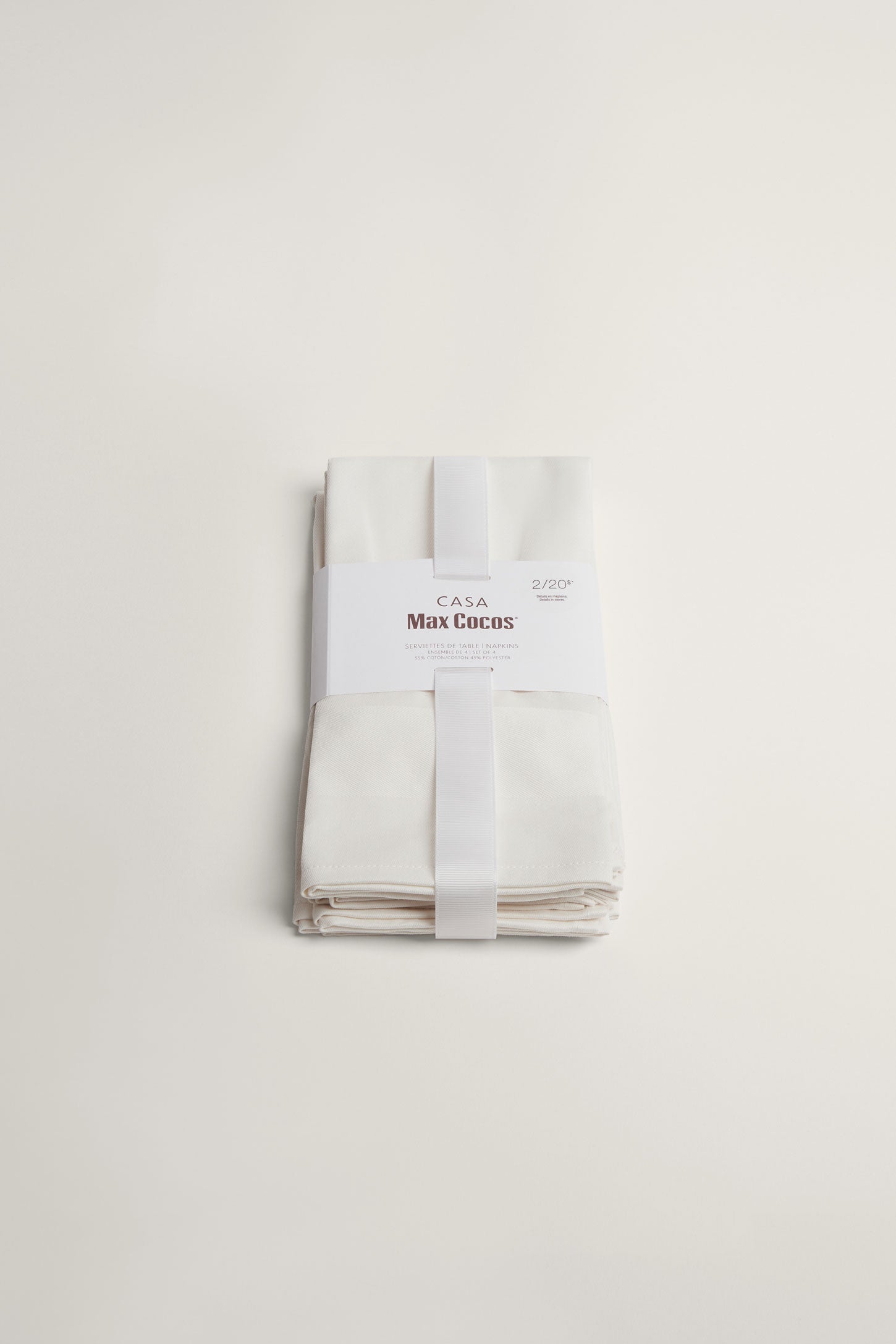 Paquet de 4 serviettes de table, 2/20$ - Maison && BEIGE