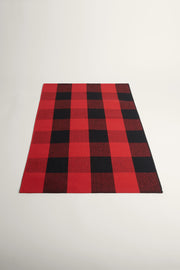 Tapis à carreaux, 24x36'' - Maison && ROUGE/NOIR