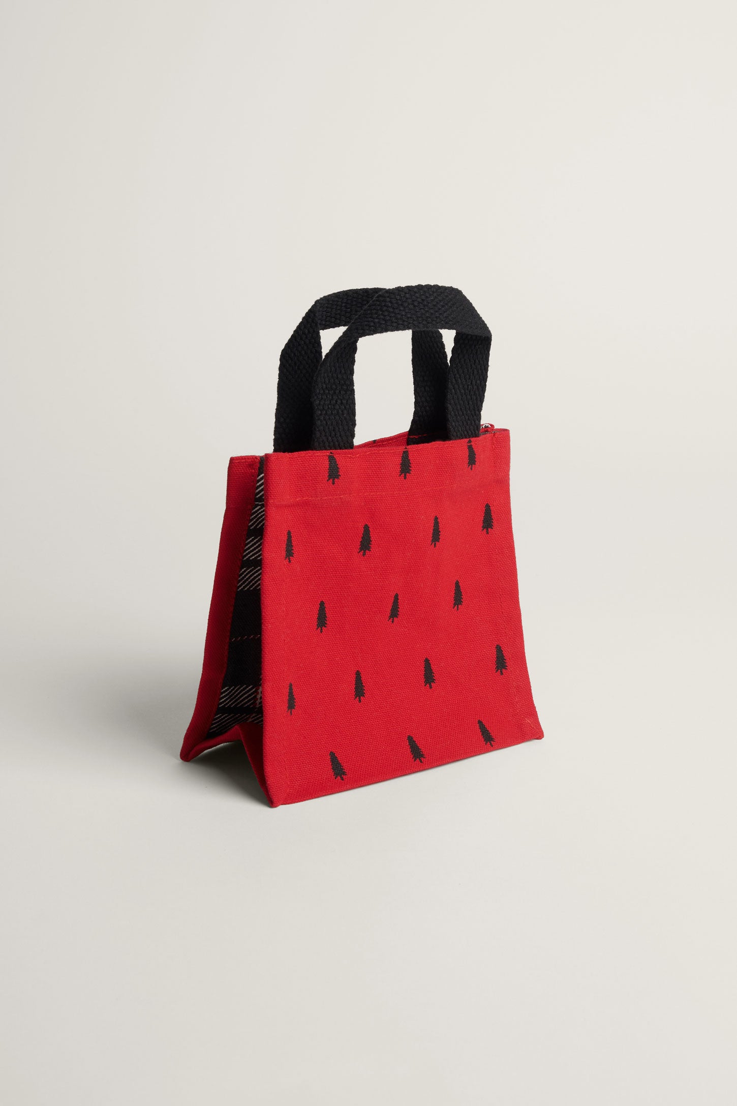 Sac cadeau réutilisable en coton - Maison && ROUGE/NOIR