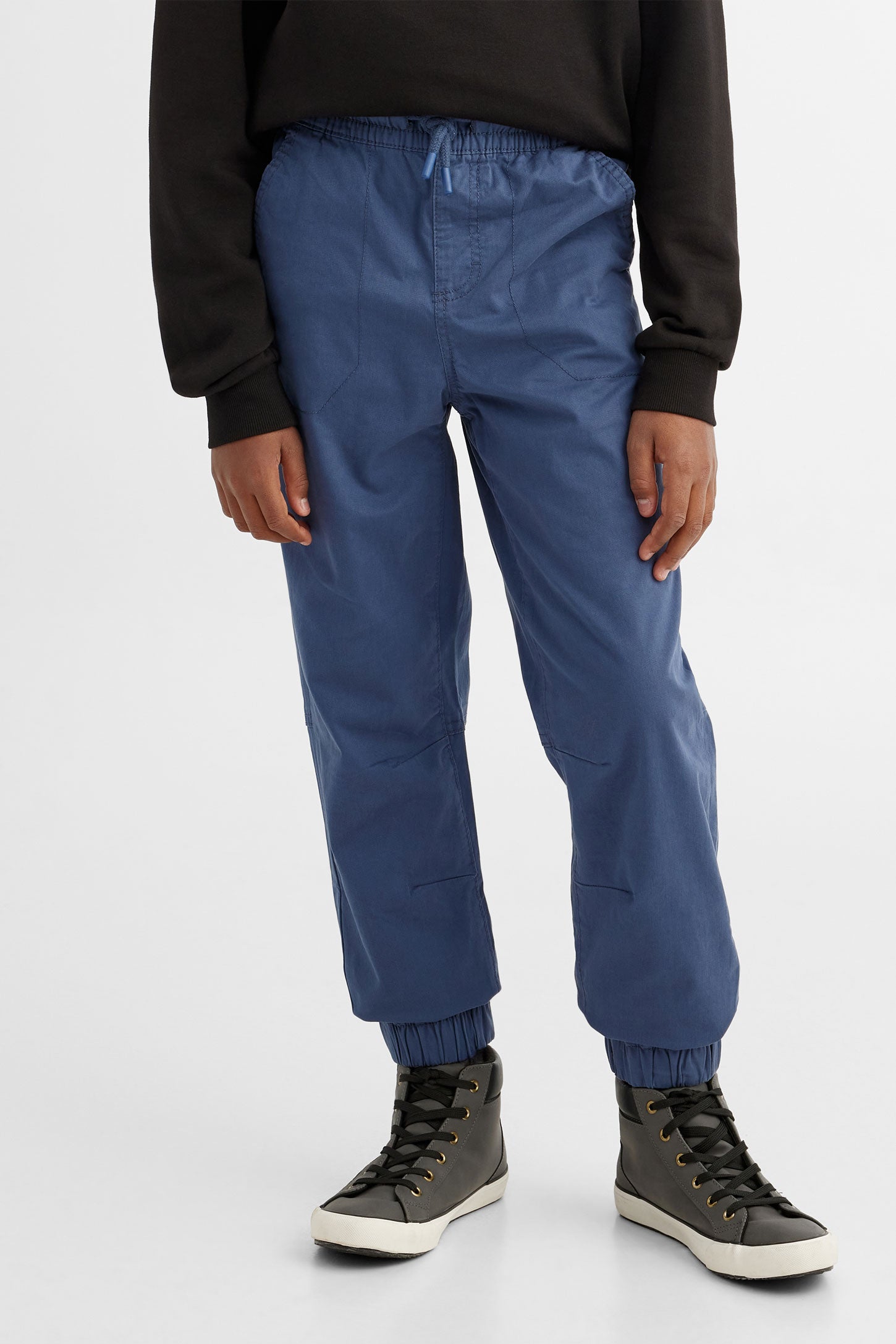 Duos futés, Pantalon jogger en twill, 2/50$ - Ado garçon && BLEU