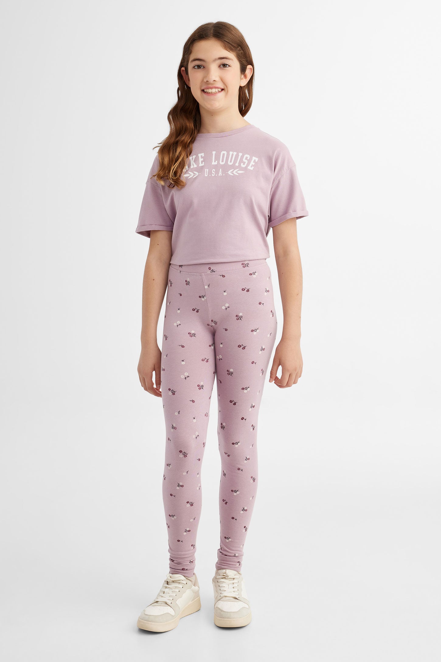 Duos futés, Legging imprimé en coton, 2/25$ - Ado fille && LILAS MULTI