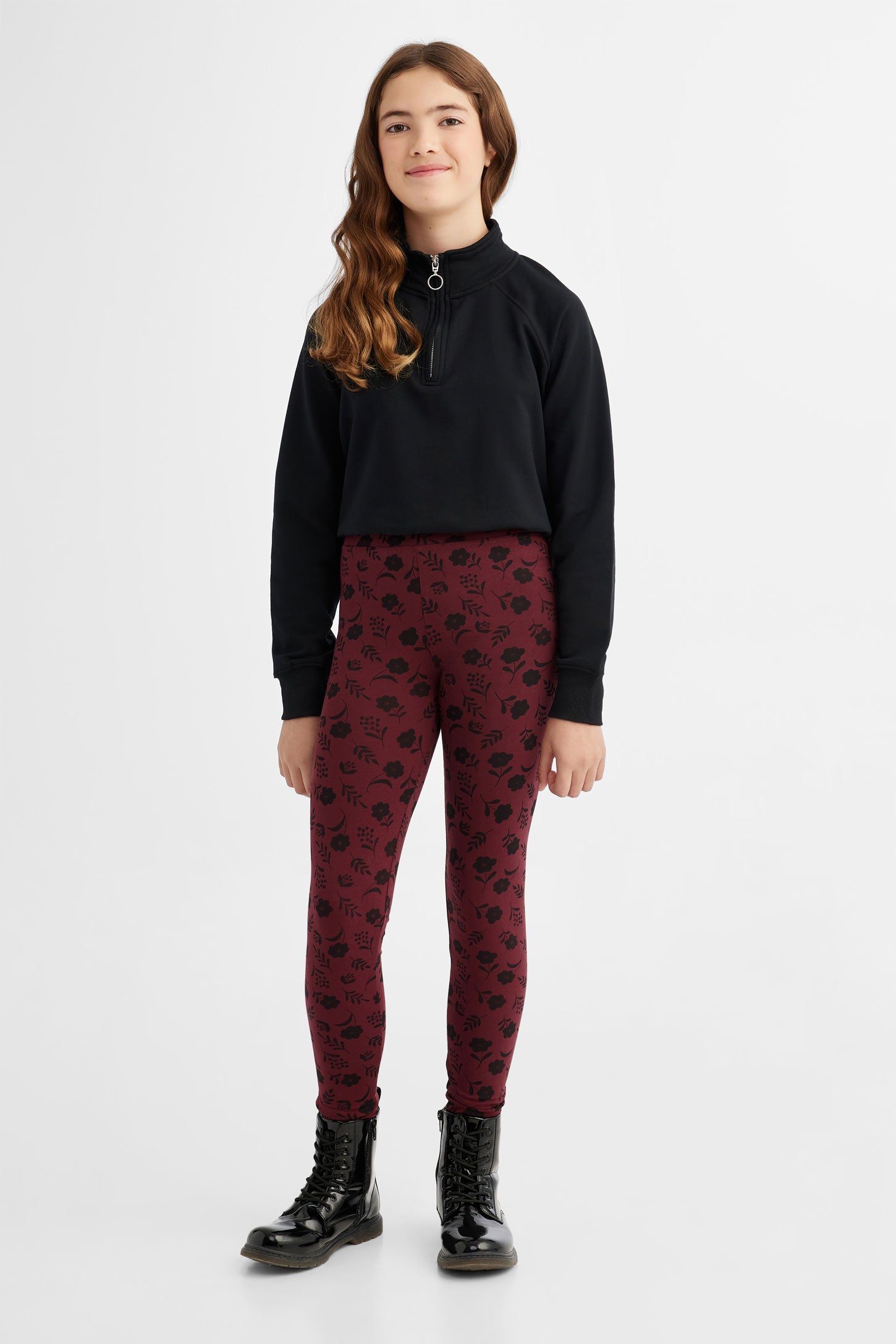 Duos futés, Legging imprimé en coton, 2/25$ - Ado fille && BOURGOGNE MULTI