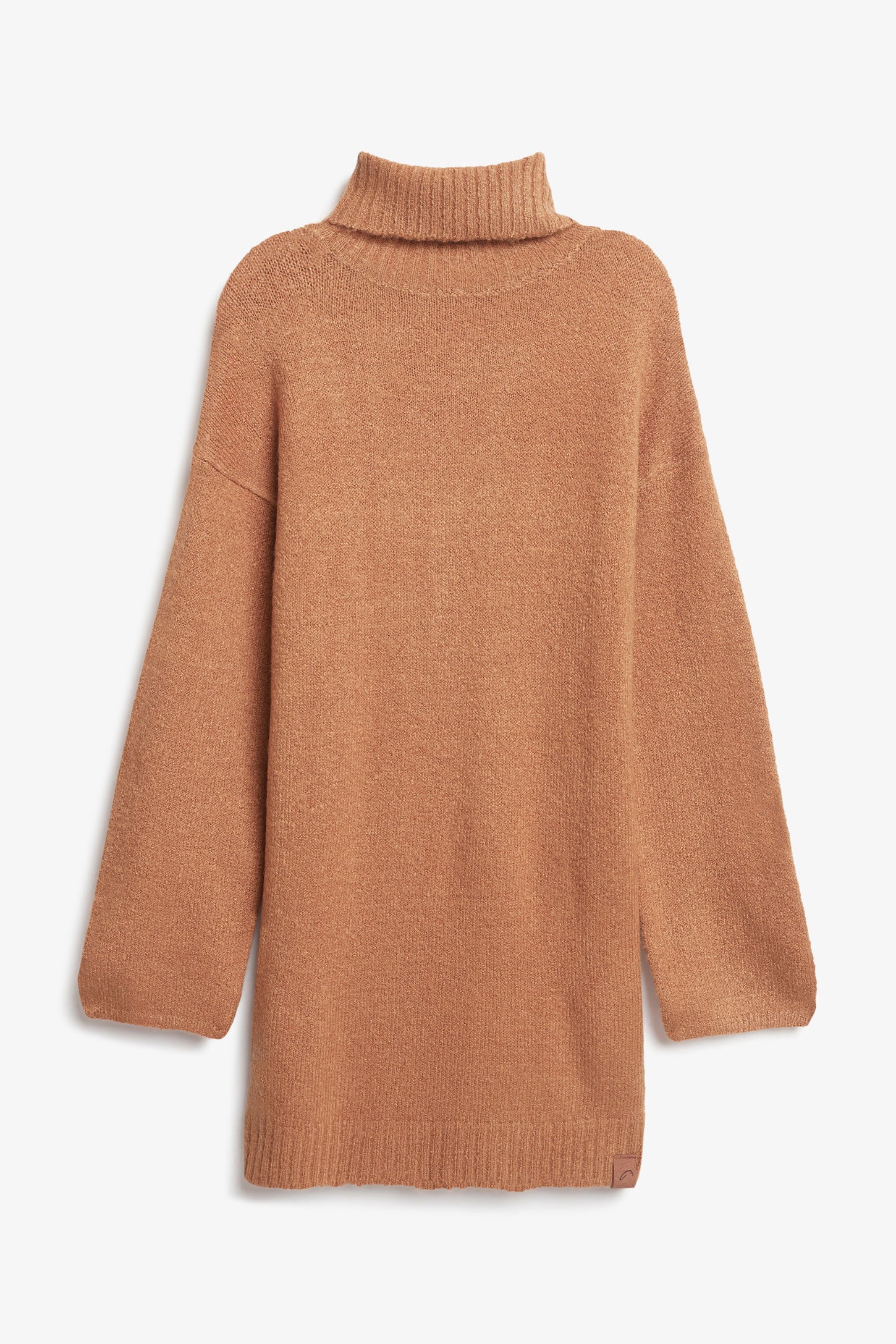 Robe col roulé en tricot - Enfant fille && BRUN