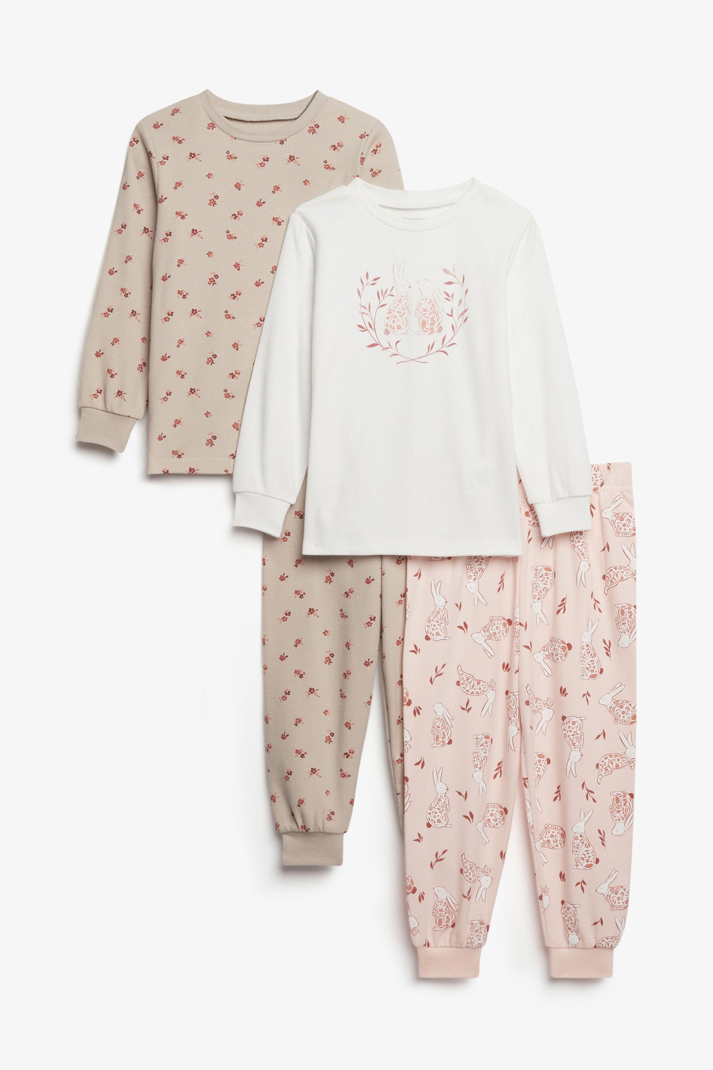 Lot de 2 pyjamas 2 pi ces imprim coton 2T 3T B b fille