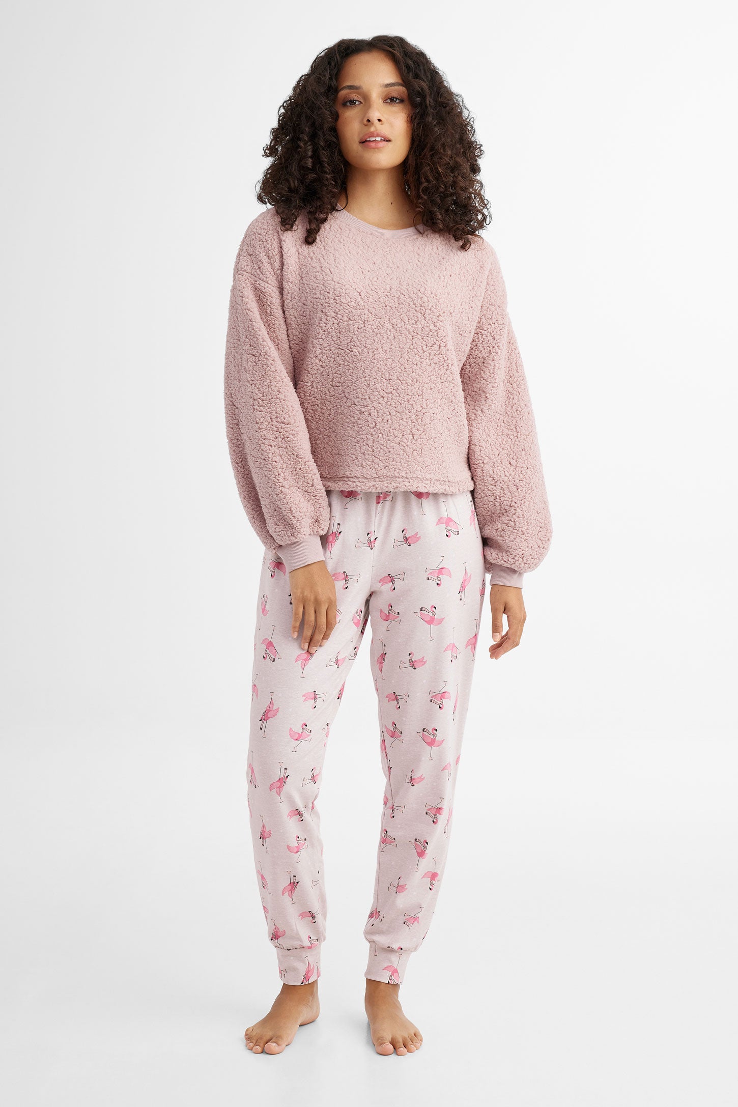 Chandail pyjama en Sherpa - Femme && MAUVE