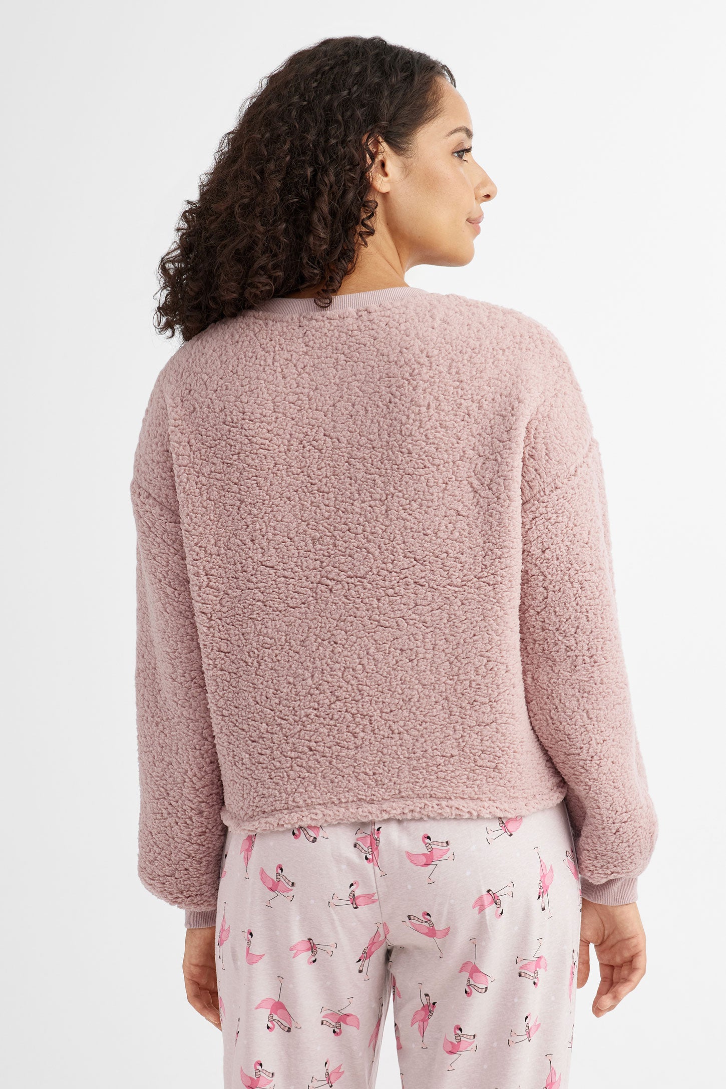 Chandail pyjama en Sherpa - Femme && MAUVE