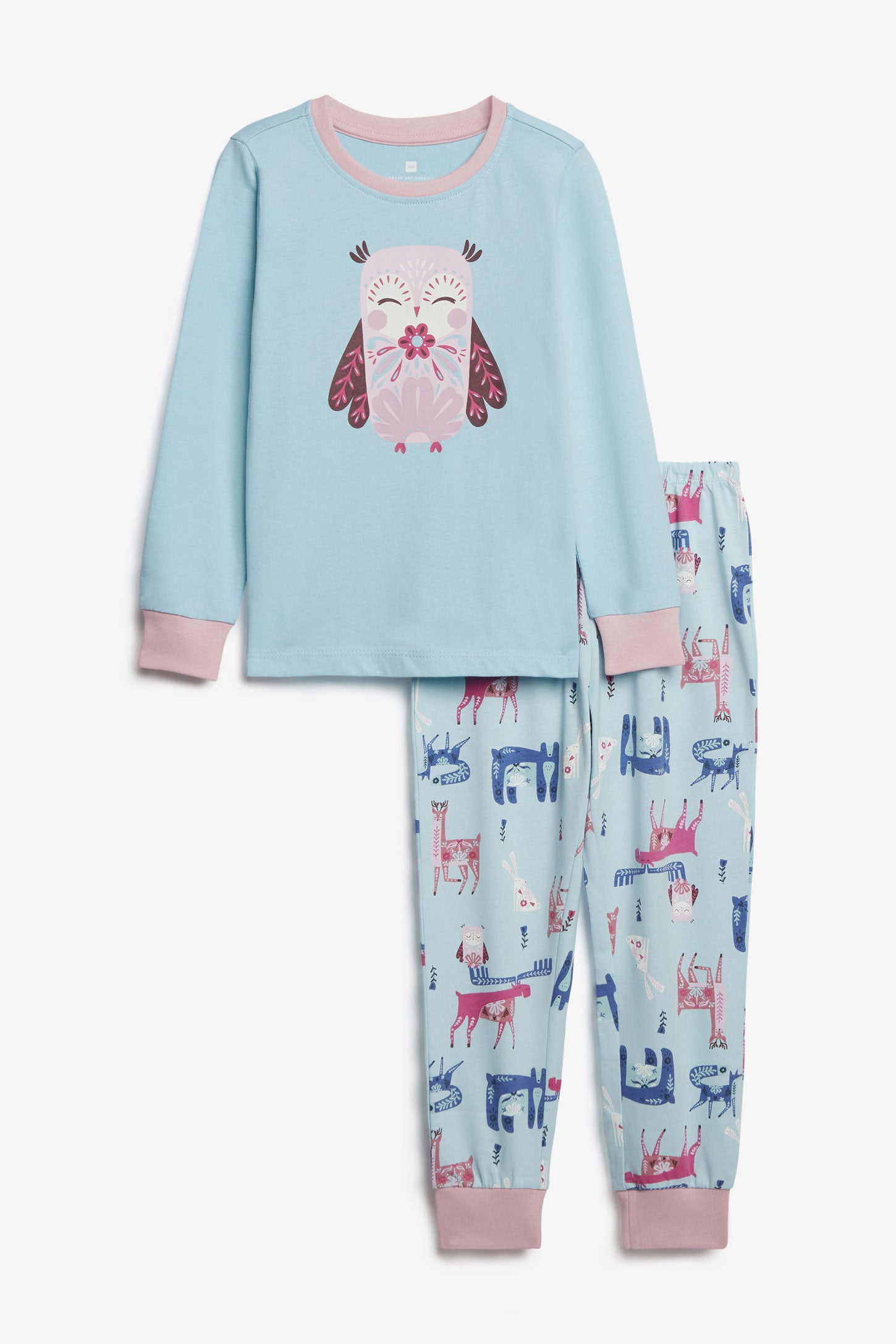 Duos futés, Pyjama 2-pièces imprimé, 2/35$ - Enfant fille && BLEU PALE