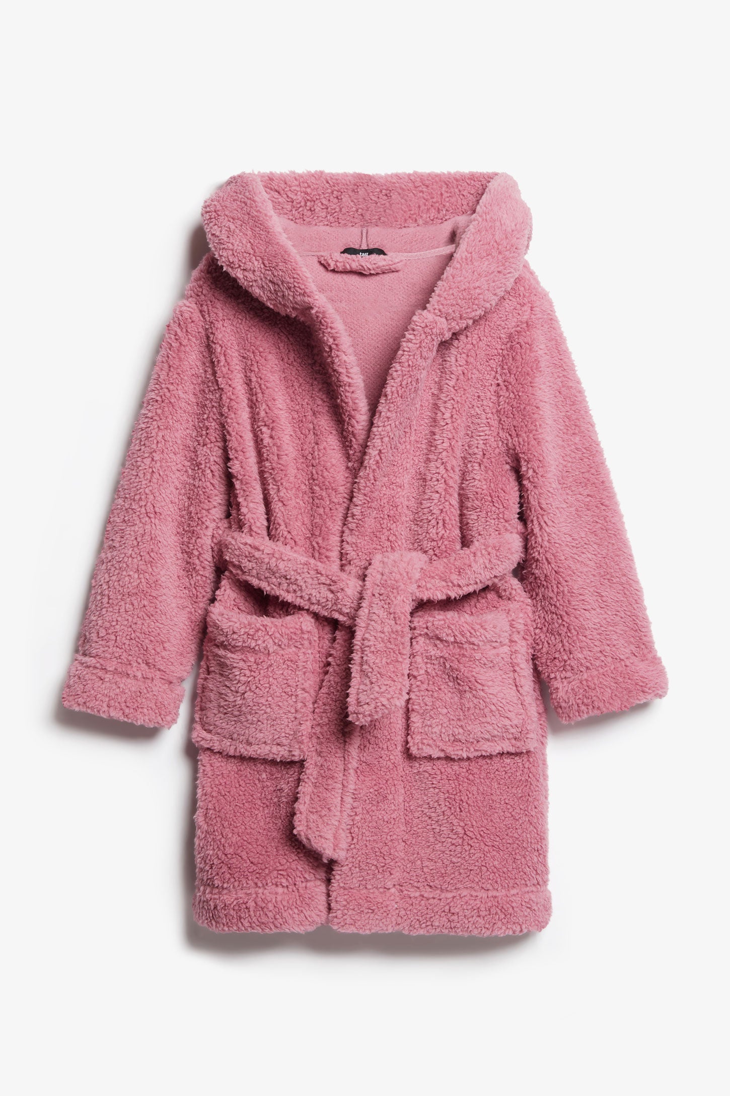 Robe de chambre à capuchon animal en sherpa - Enfant fille && MAUVE