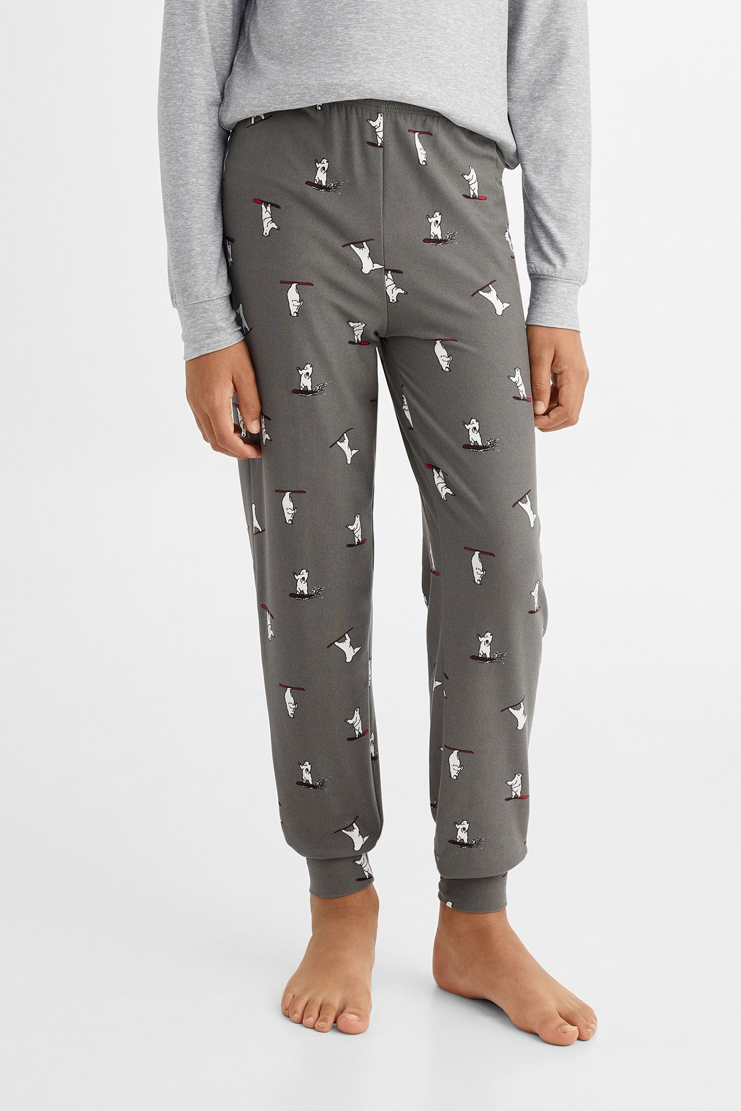 Pantalon pyjama en Moss imprimé - Ado garçon && COMBO CHARBON
