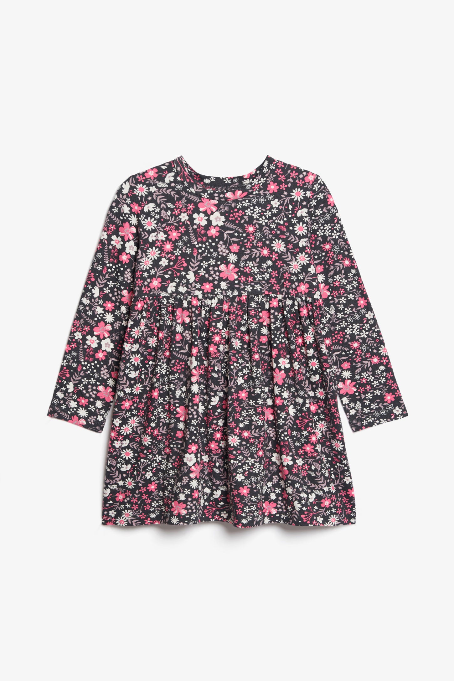 Robe manches longues à volants - Bébé fille && GRIS MULTI