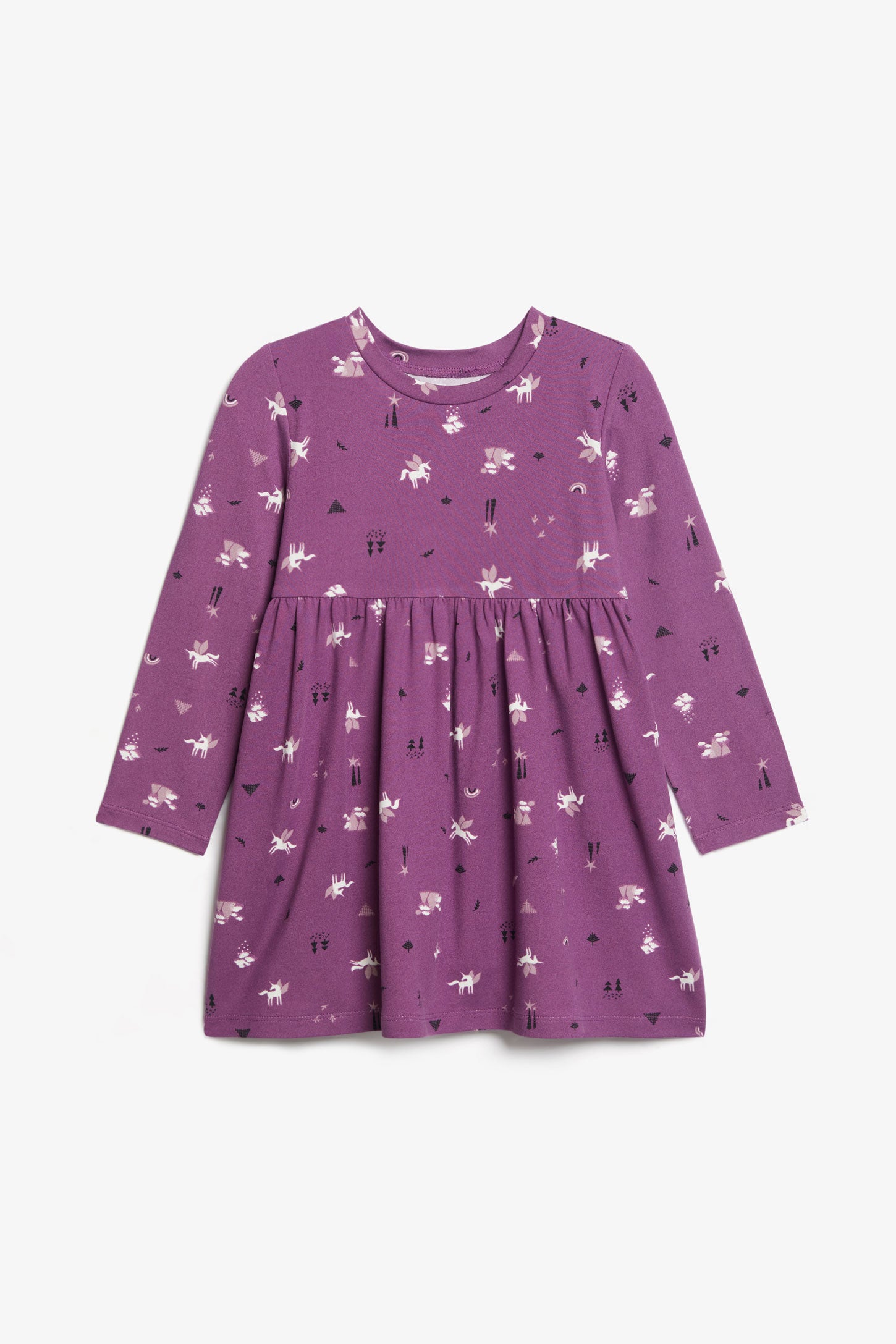 Robe manches longues à volants - Bébé fille && MAUVE/MULTI