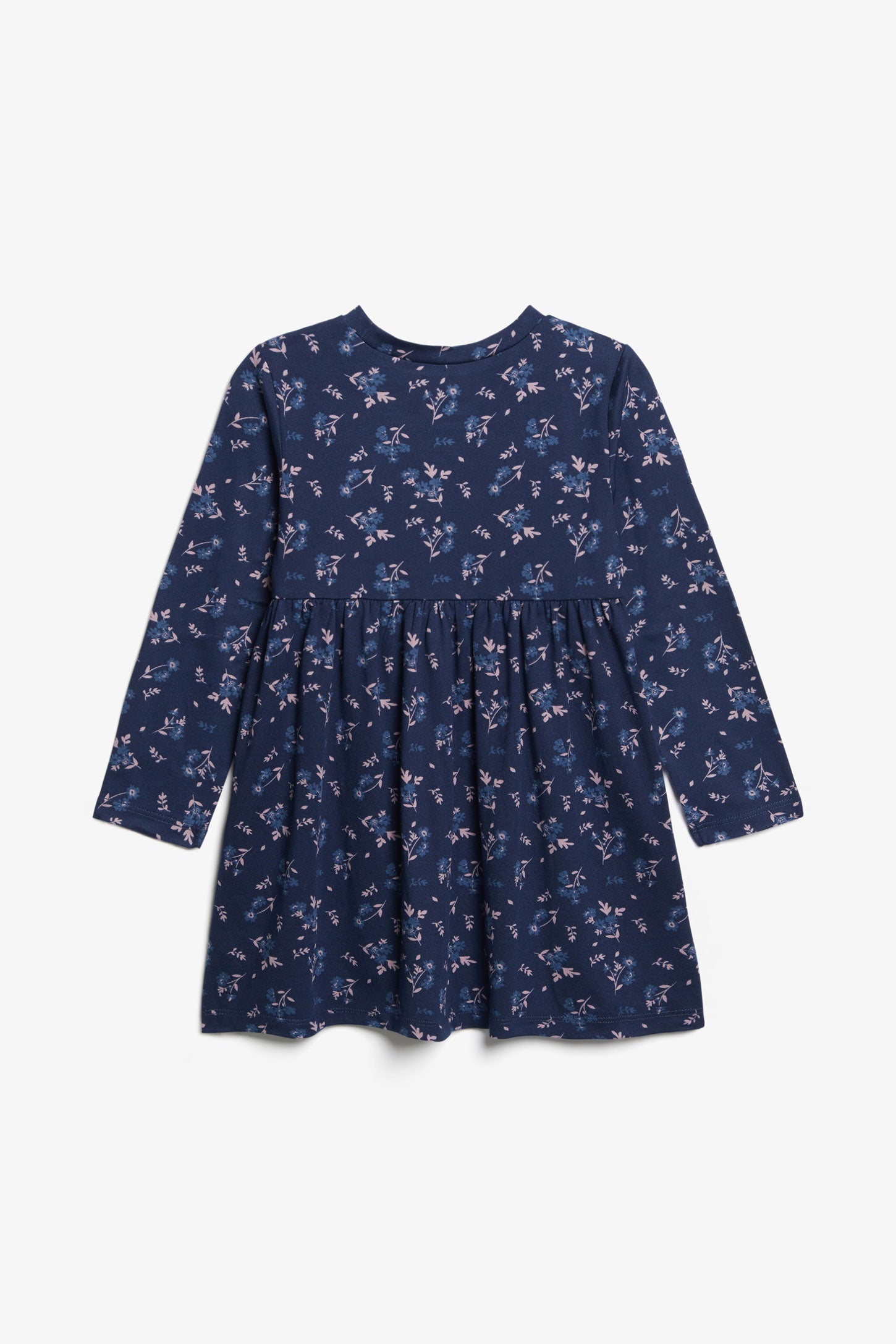 Robe manches longues à volants - Bébé fille && BLEU MARINE MUL