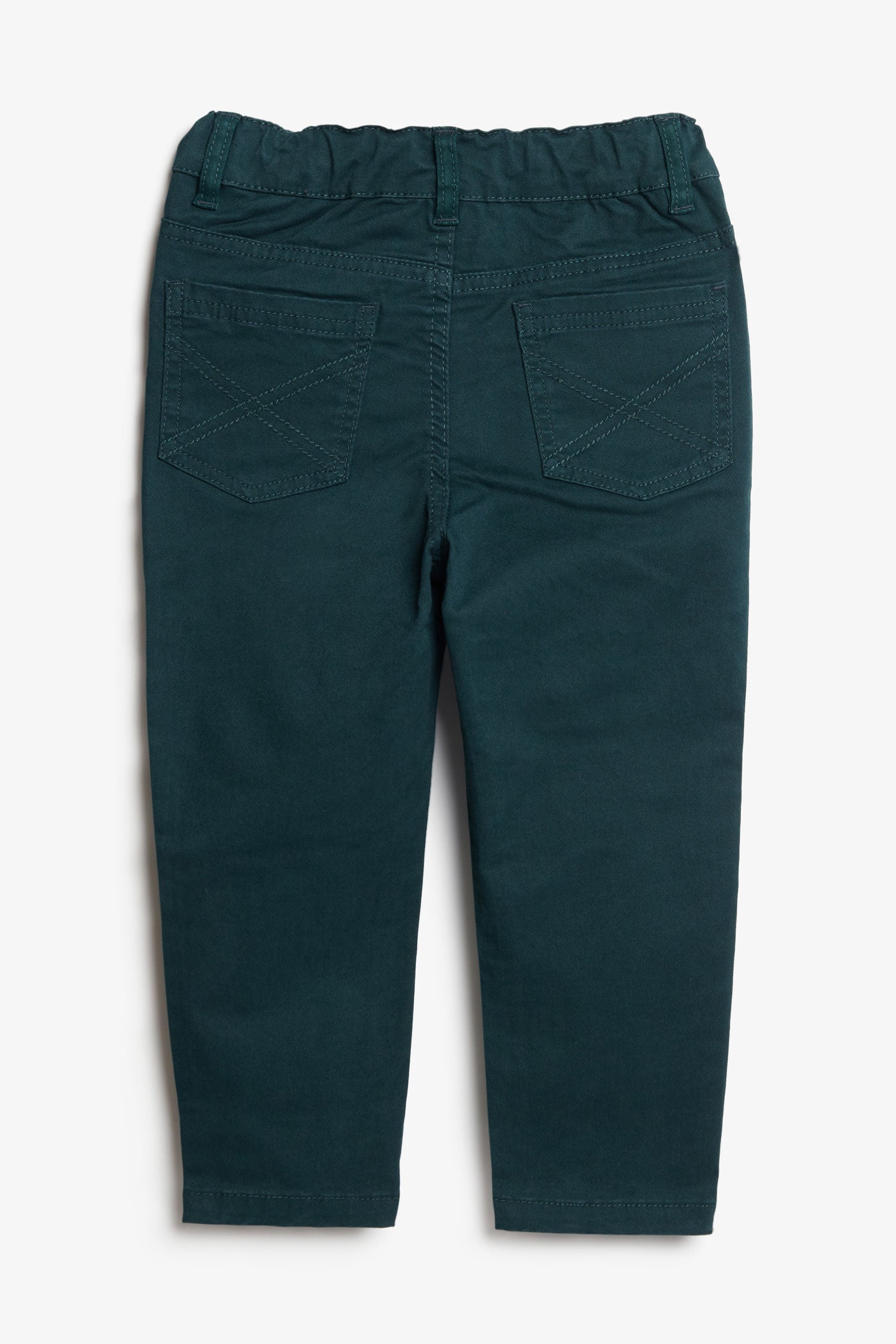 Pantalon taille élastique en twill - Bébé garçon && VERT