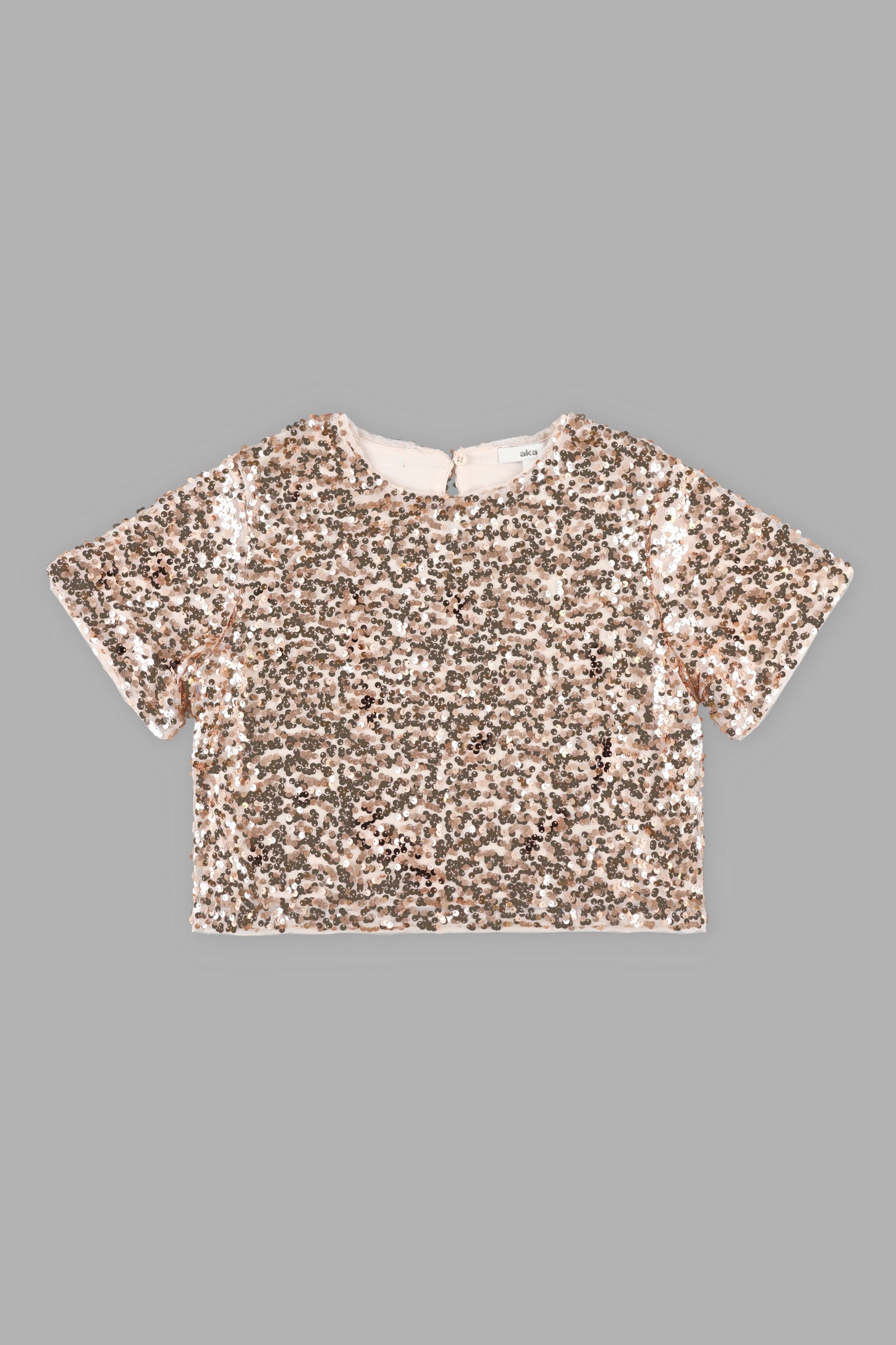 T-shirt à paillettes - Ado fille && BLANC