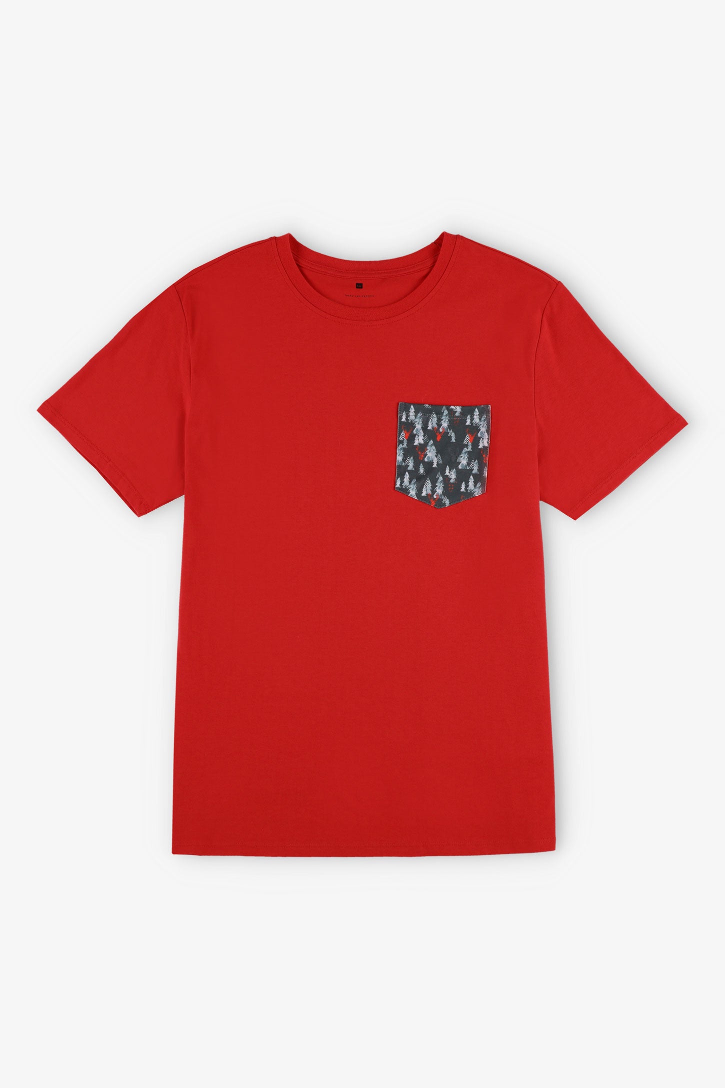 Duos futés, T-shirt à poche en coton, 2/30$ - Homme && ROUGE