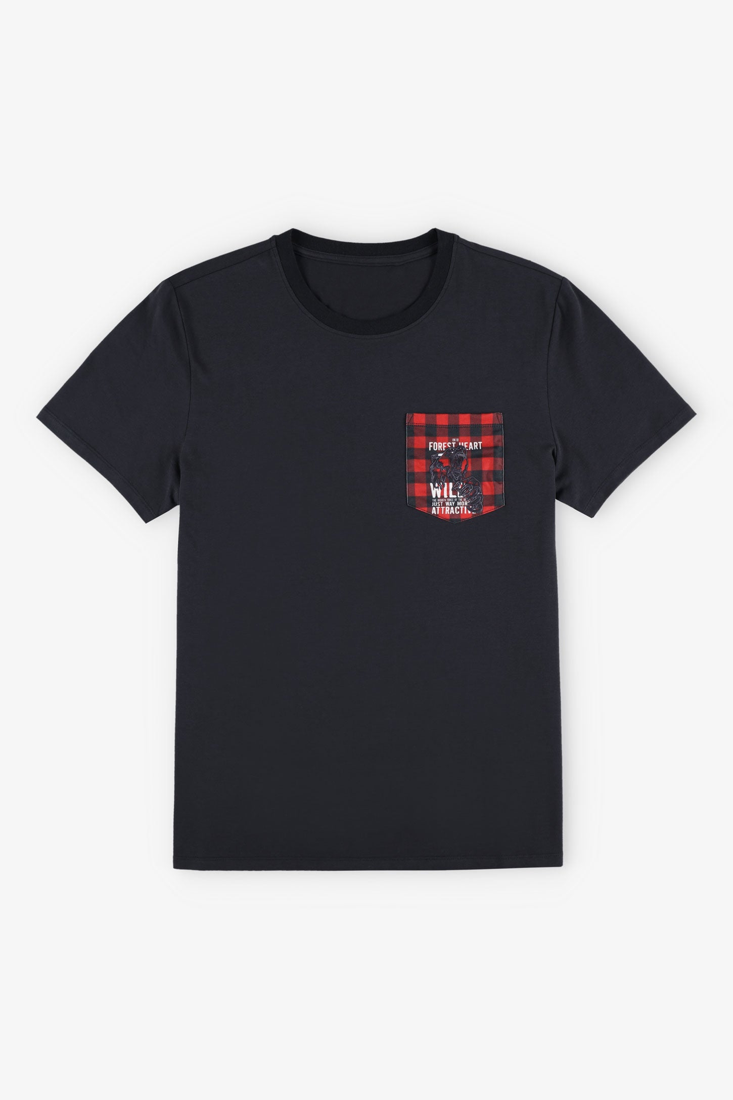 Duos futés, T-shirt à poche en coton, 2/30$ - Homme && NOIR