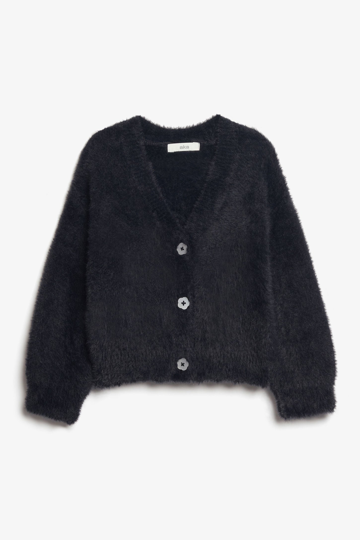 Cardigan tricot pelucheux - Bébé fille && NOIR