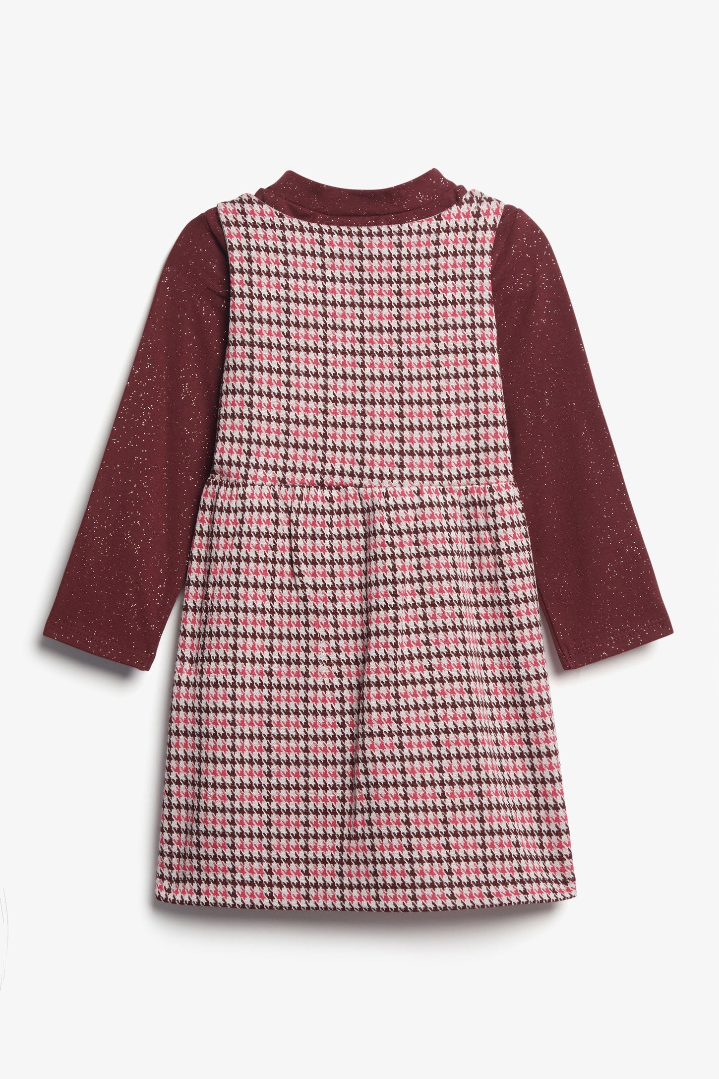 Ensemble 2-pièces Robe-tablier et chandail - Bébé fille && BORDEAUX