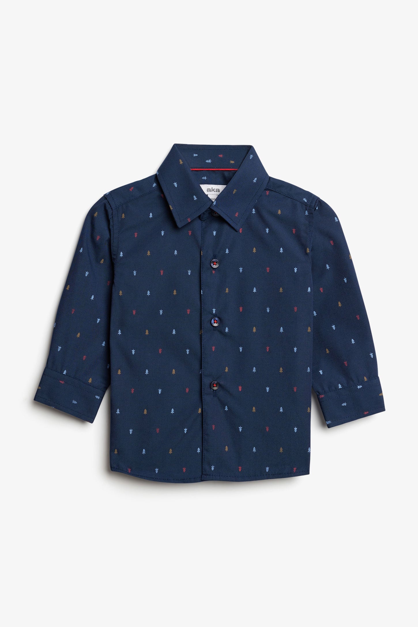 Chemise chambray à motifs - Bébé garçon && BLEU MARINE