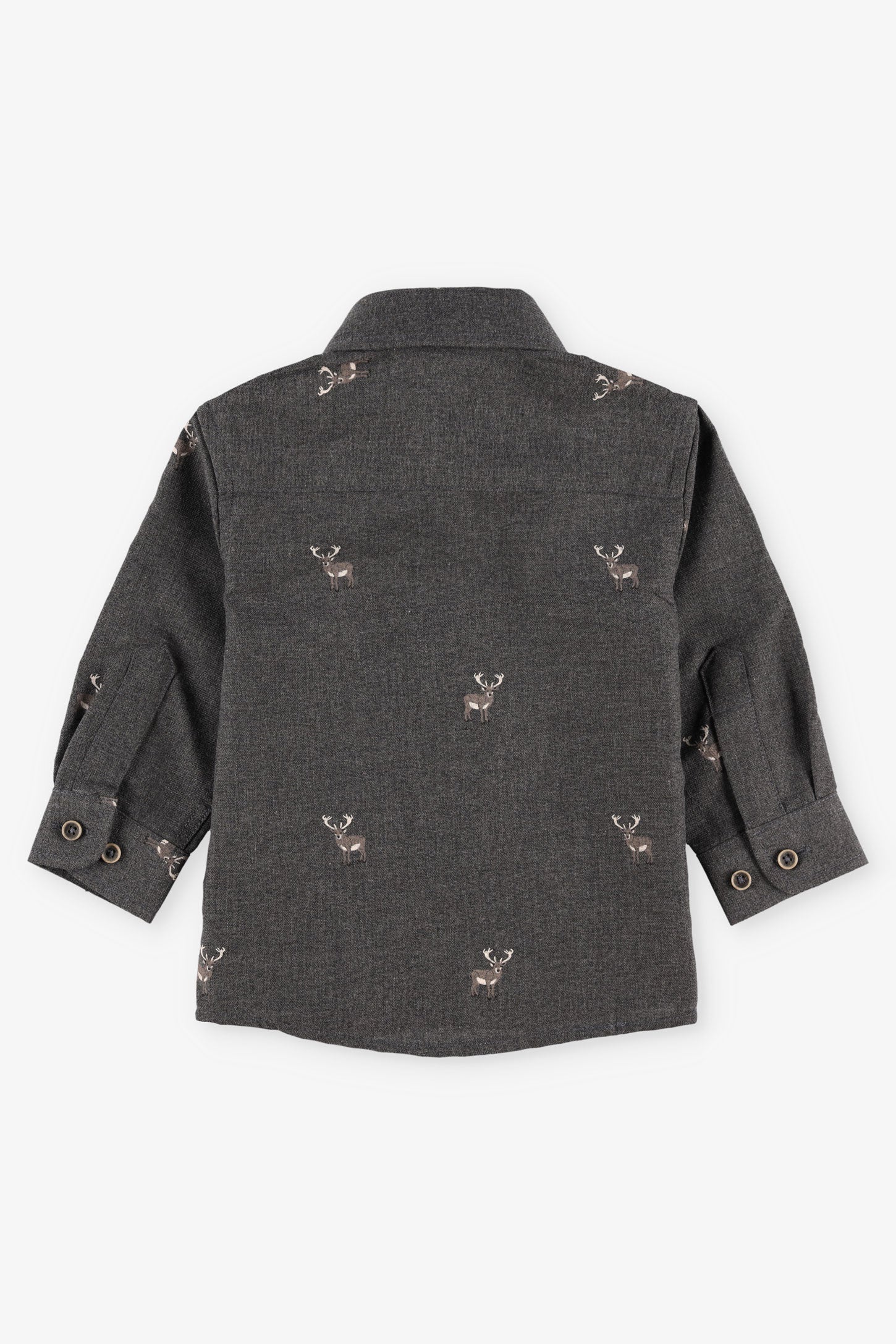 Chemise imprimée en flanelle - Bébé garçon && CHARBON