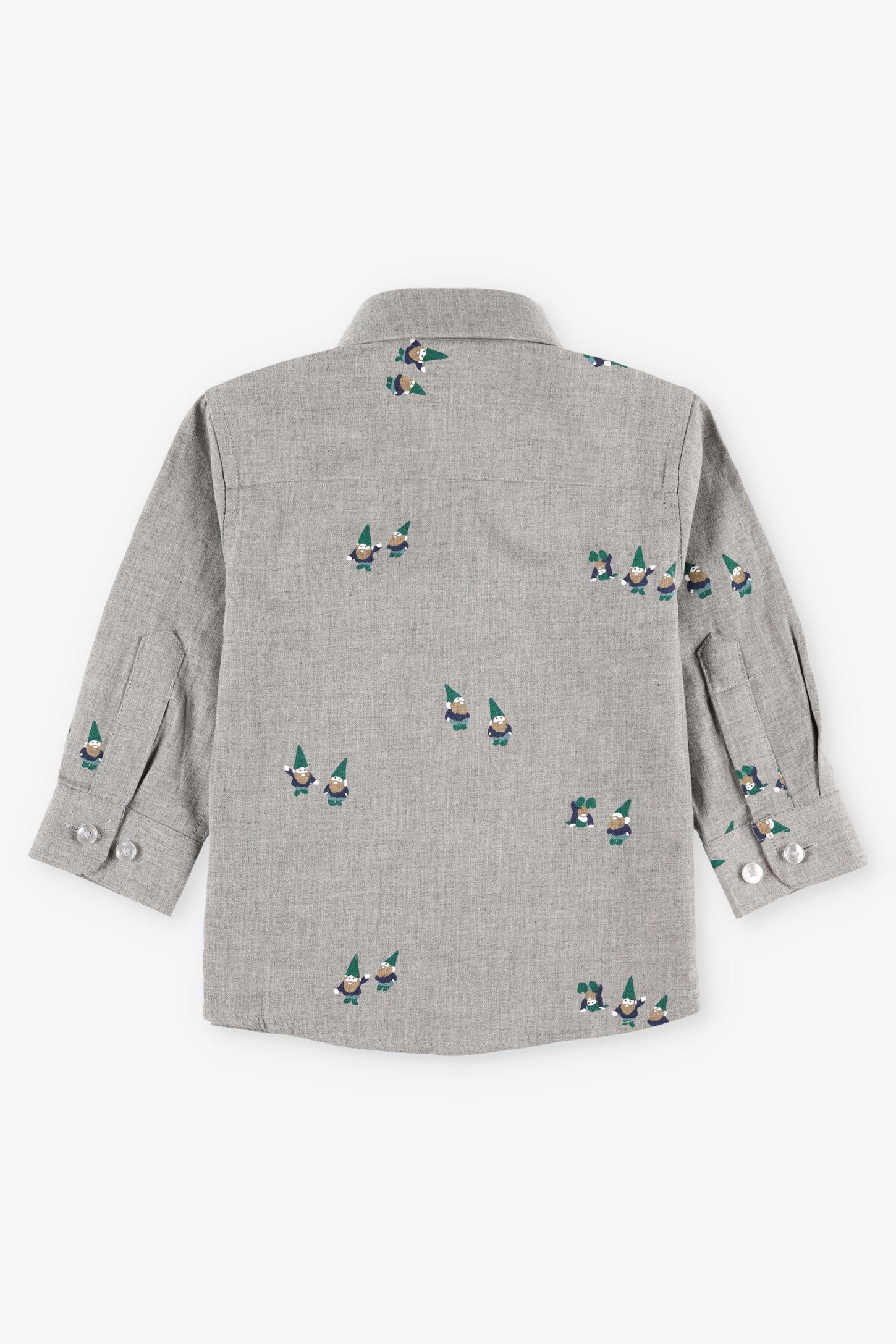 Chemise imprimée en flanelle, 2T-3T - Bébé garçon && GRIS