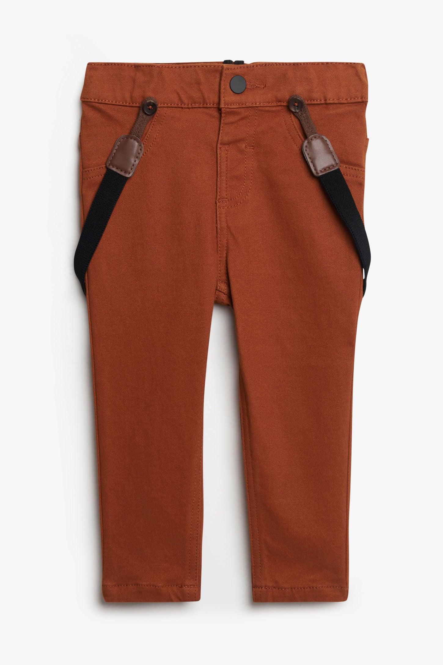 Pantalon taille ajustable à bretelles - Bébé garçon && CARAMEL