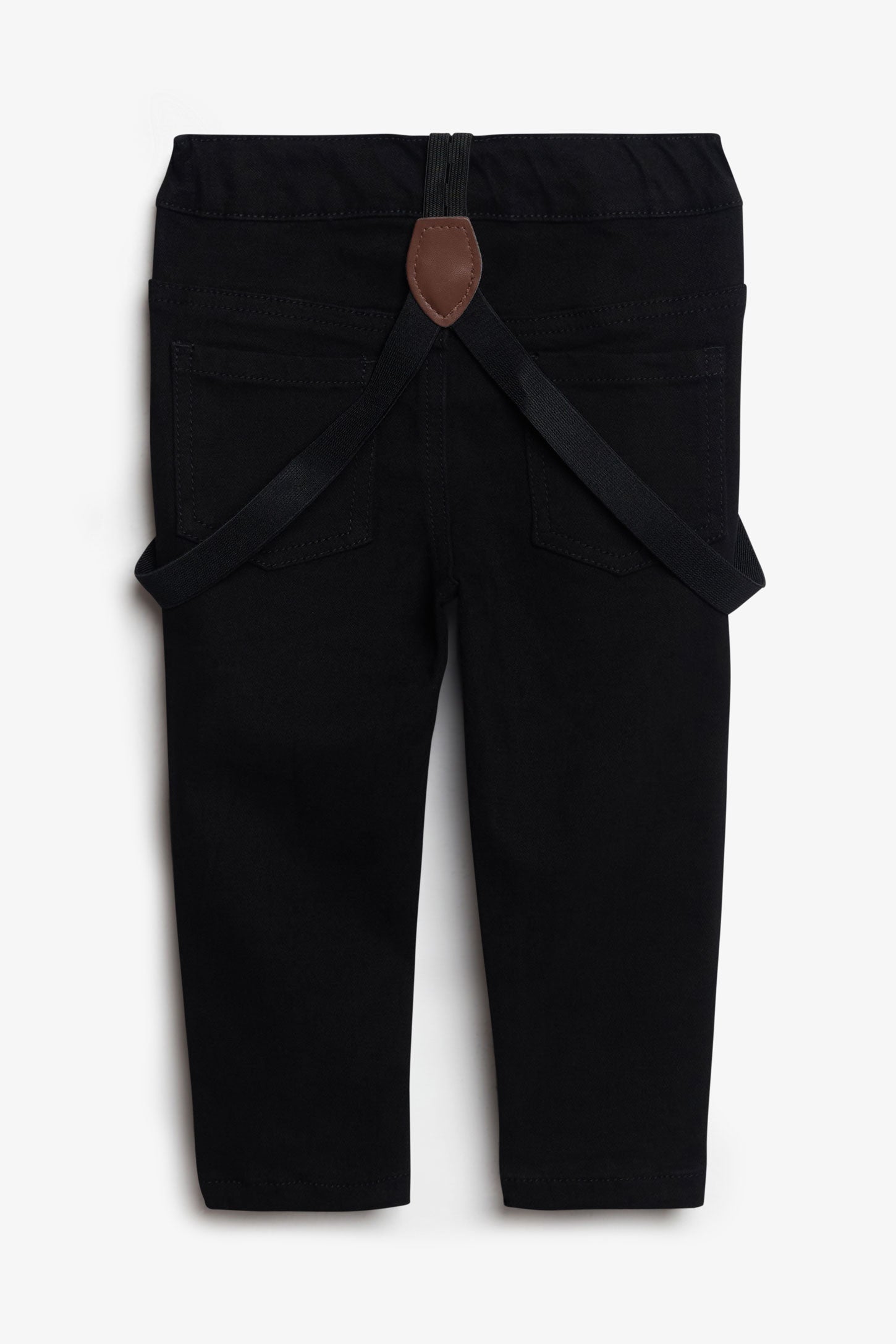 Pantalon taille ajustable à bretelles, 2T-3T - Bébé garçon && NOIR