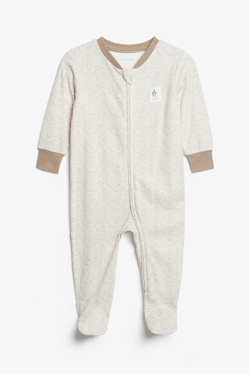 Pyjama bébé imprimé carreaux et col Hanabira