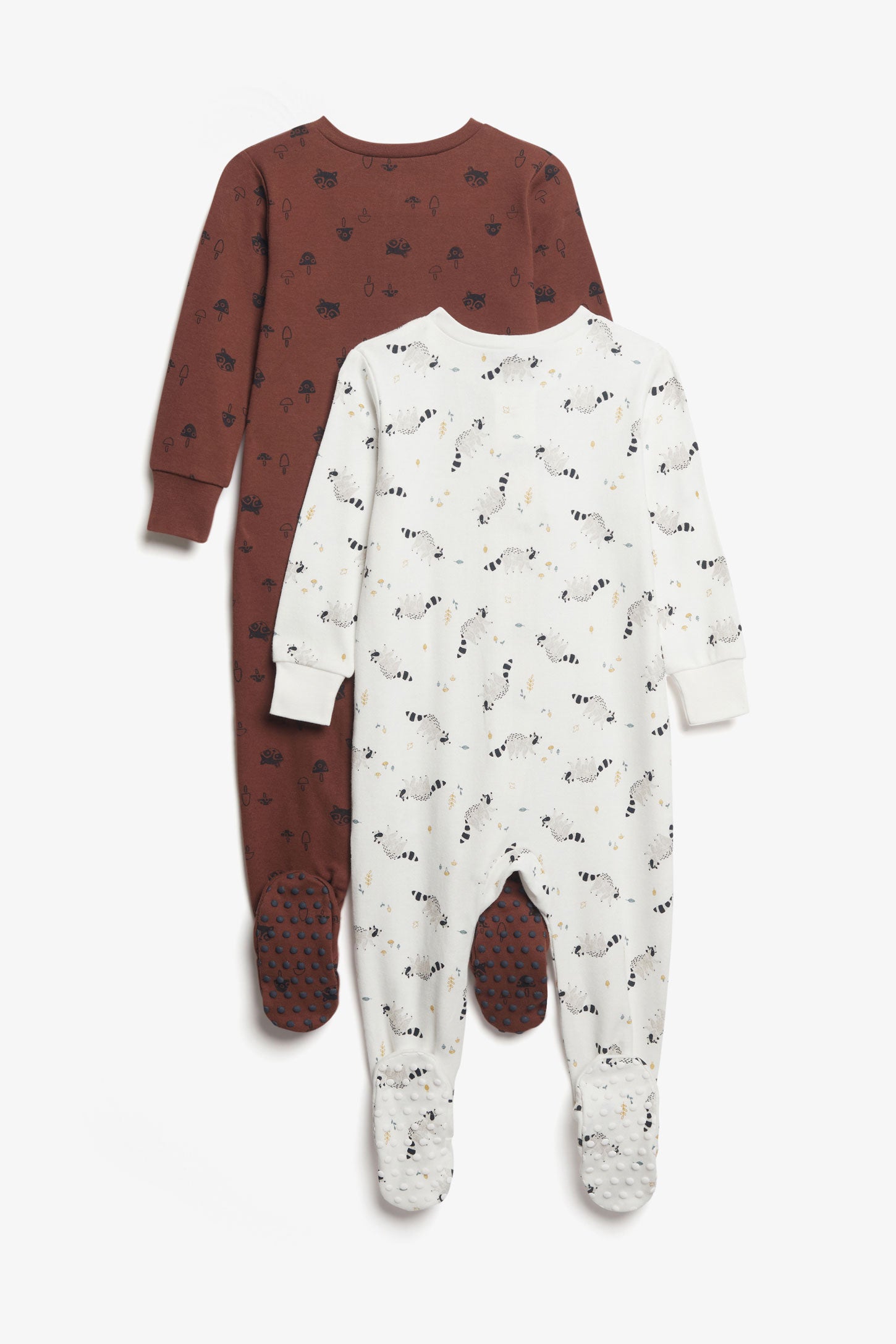 Lot de 2 pyjamas 1-pièce imprimé en coton - Bébé garçon && BLANC MULTI