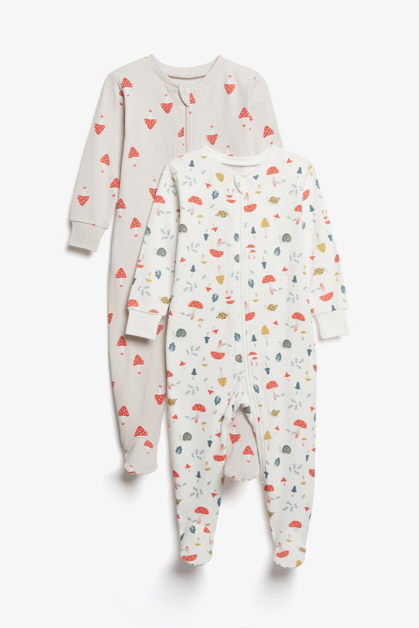 Lot de 2 pyjamas 1-pièce imprimé en coton - Bébé garçon && ROUGE/MULTI