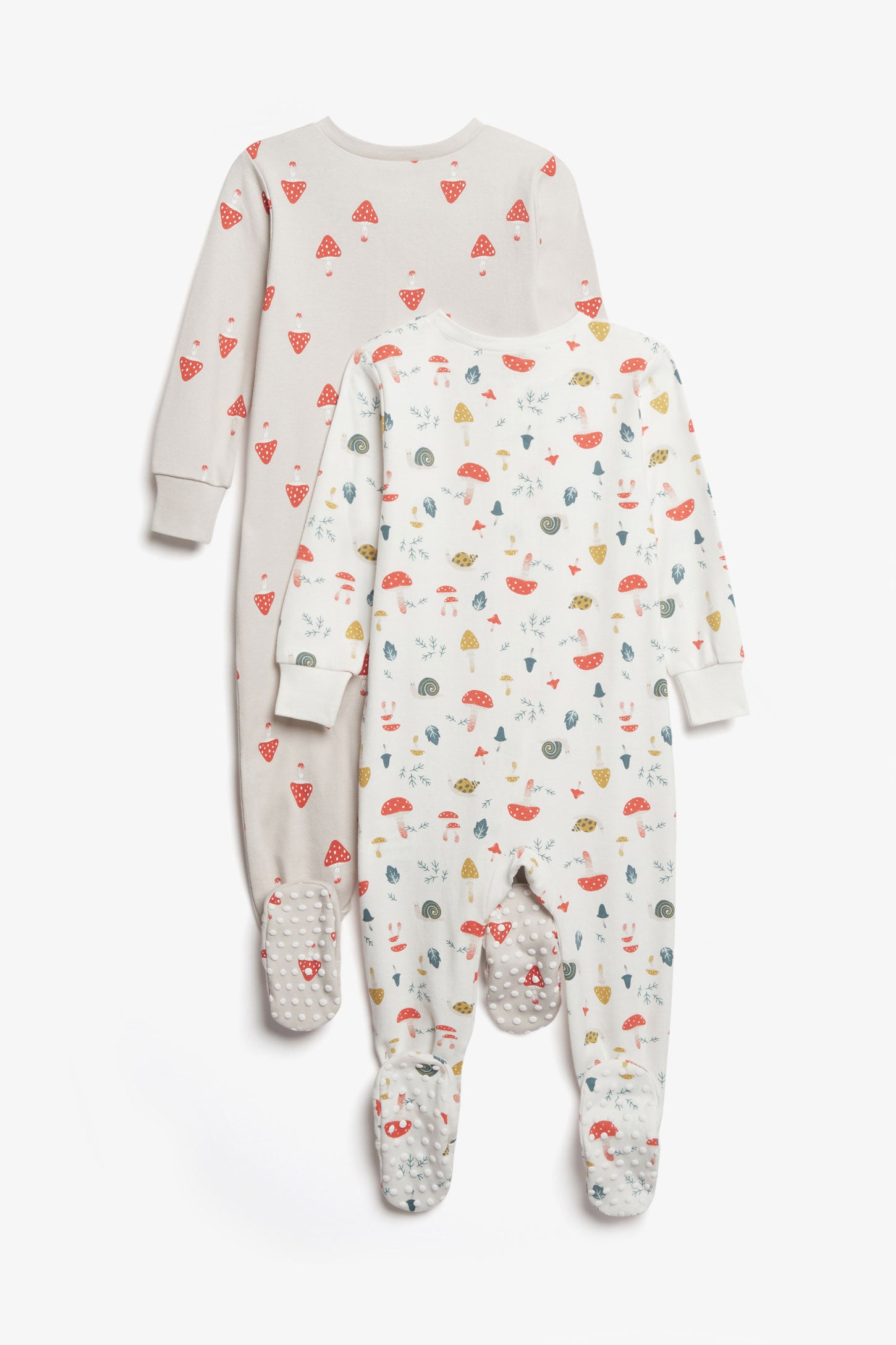 Lot de 2 pyjamas 1-pièce imprimé en coton - Bébé garçon && ROUGE/MULTI