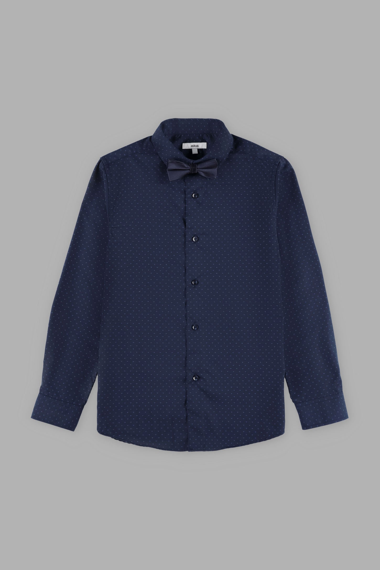 Ensemble chemise et noeud papillon - Ado garçon && BLEU MARINE