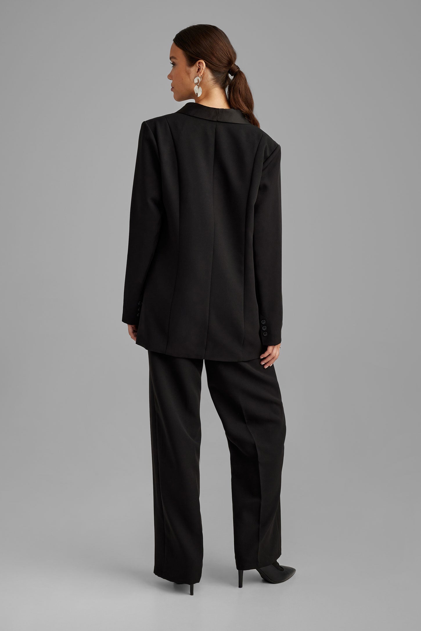 Veston tuxedo col châle - Femme && NOIR