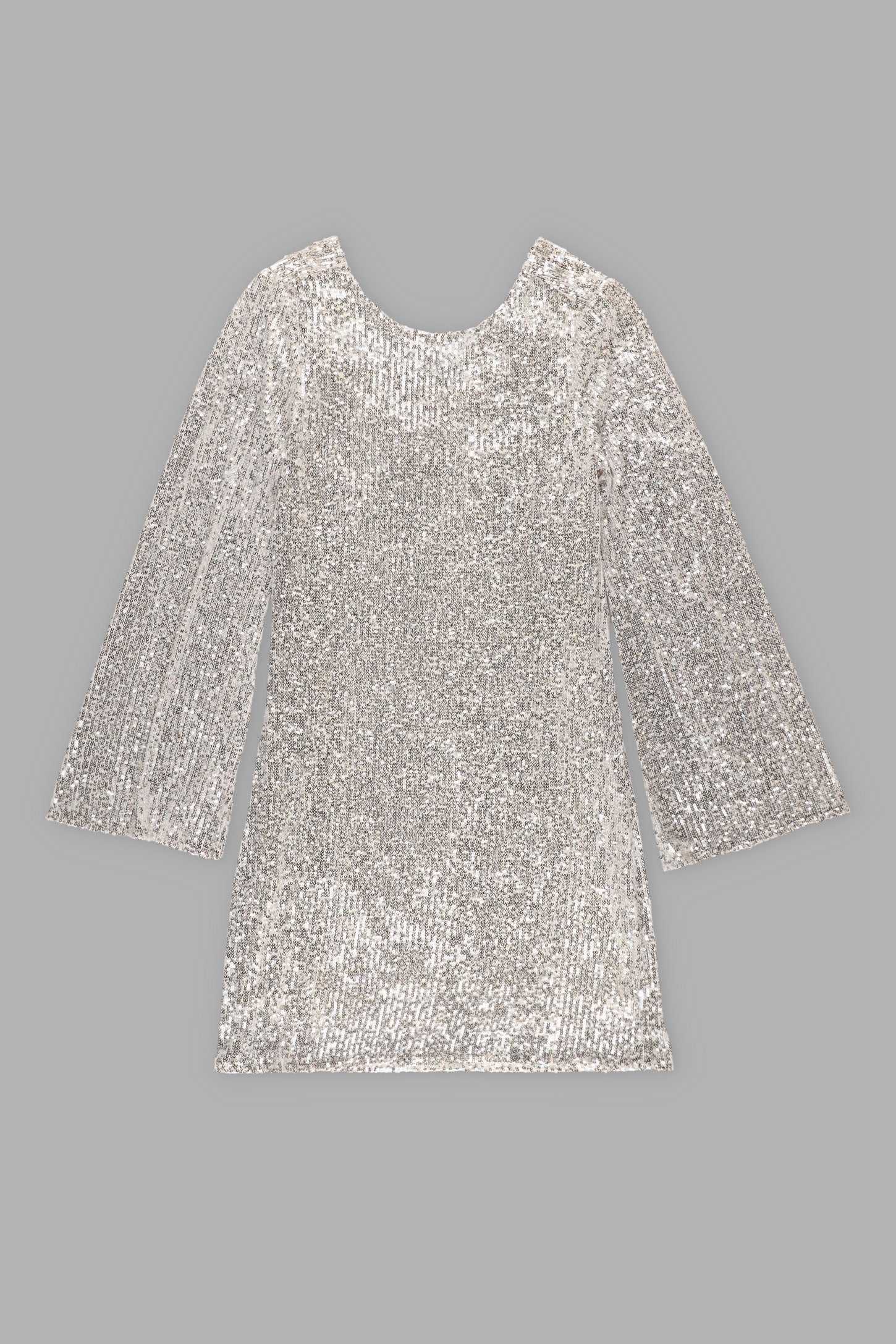 Robe à paillettes avec ouverture dans le dos - Femme && CHAMPAGNE