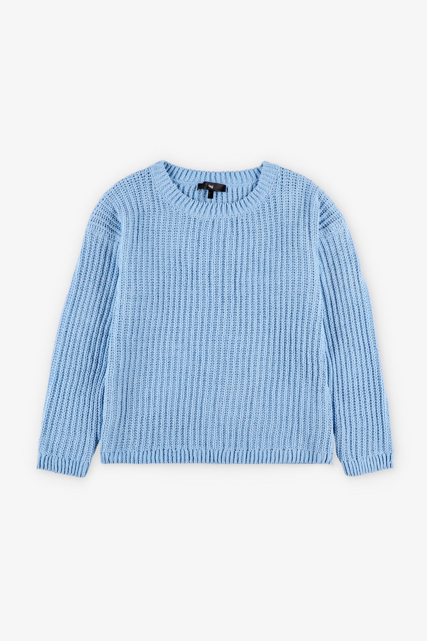 Chandail tricot chenille - Femme && BLEU PALE