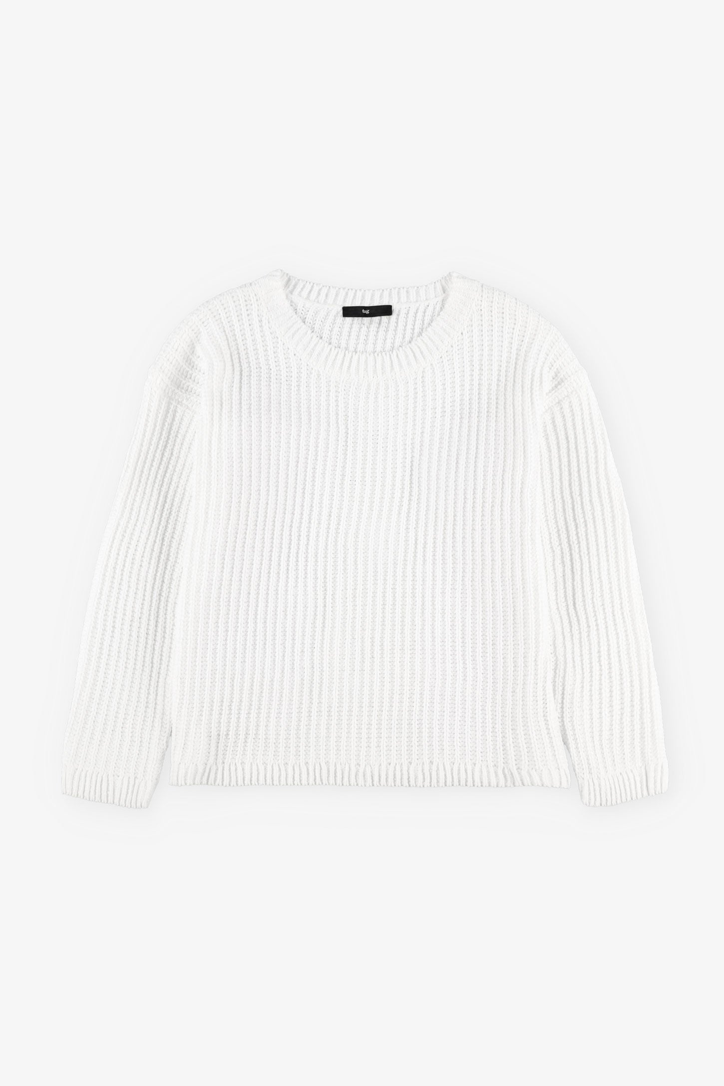 Chandail tricot chenille - Femme && BLANC CASSÉ