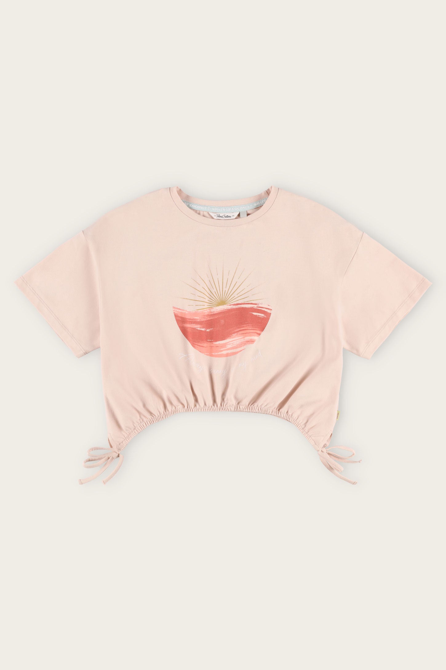 T-shirt à cordons imprimé en coton - Ado fille && ROSE