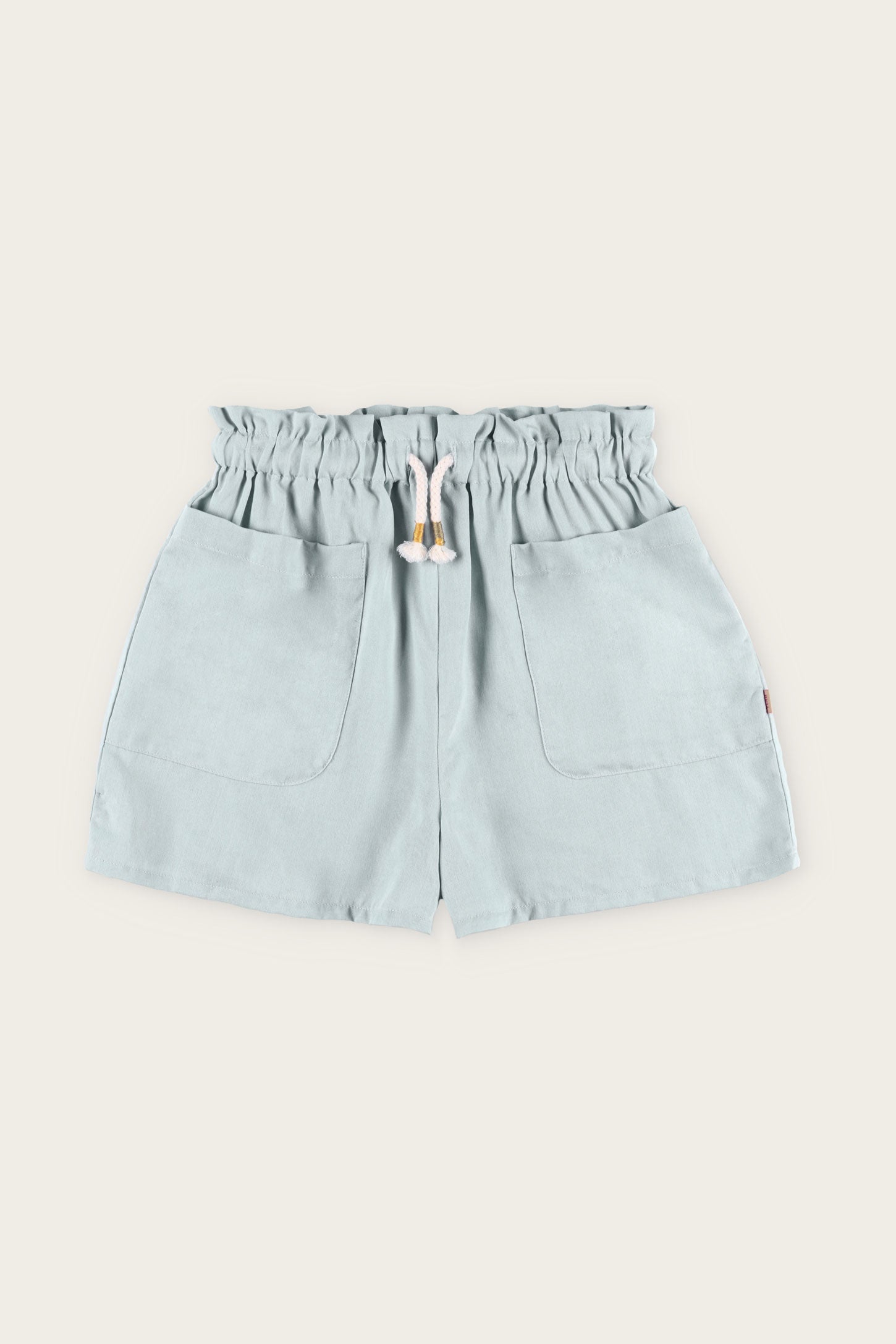 Short ''Paperbag'' en Lyocell - Ado fille && DENIM PALE