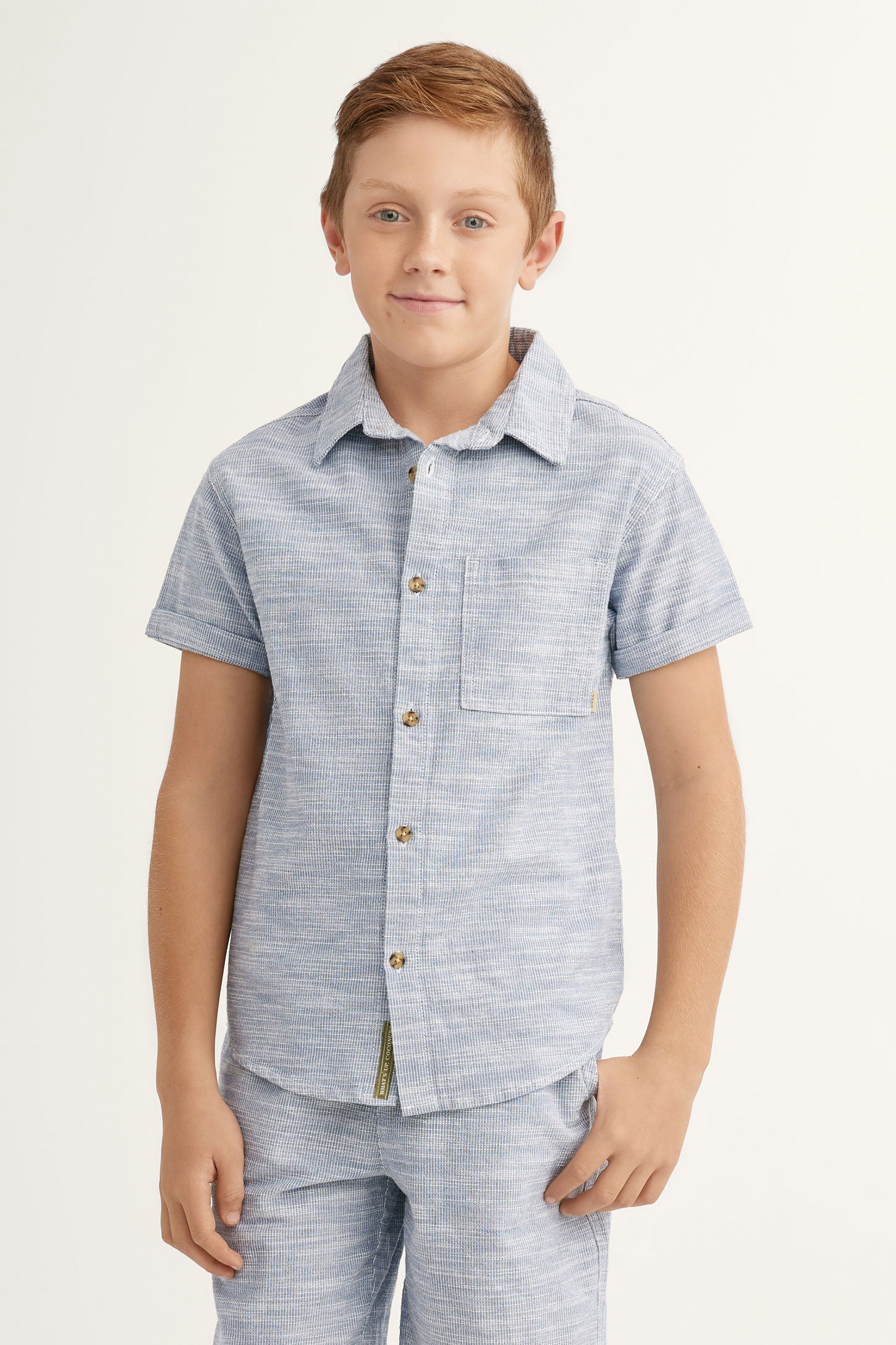 Chemise manches courtes en coton Ado gar on