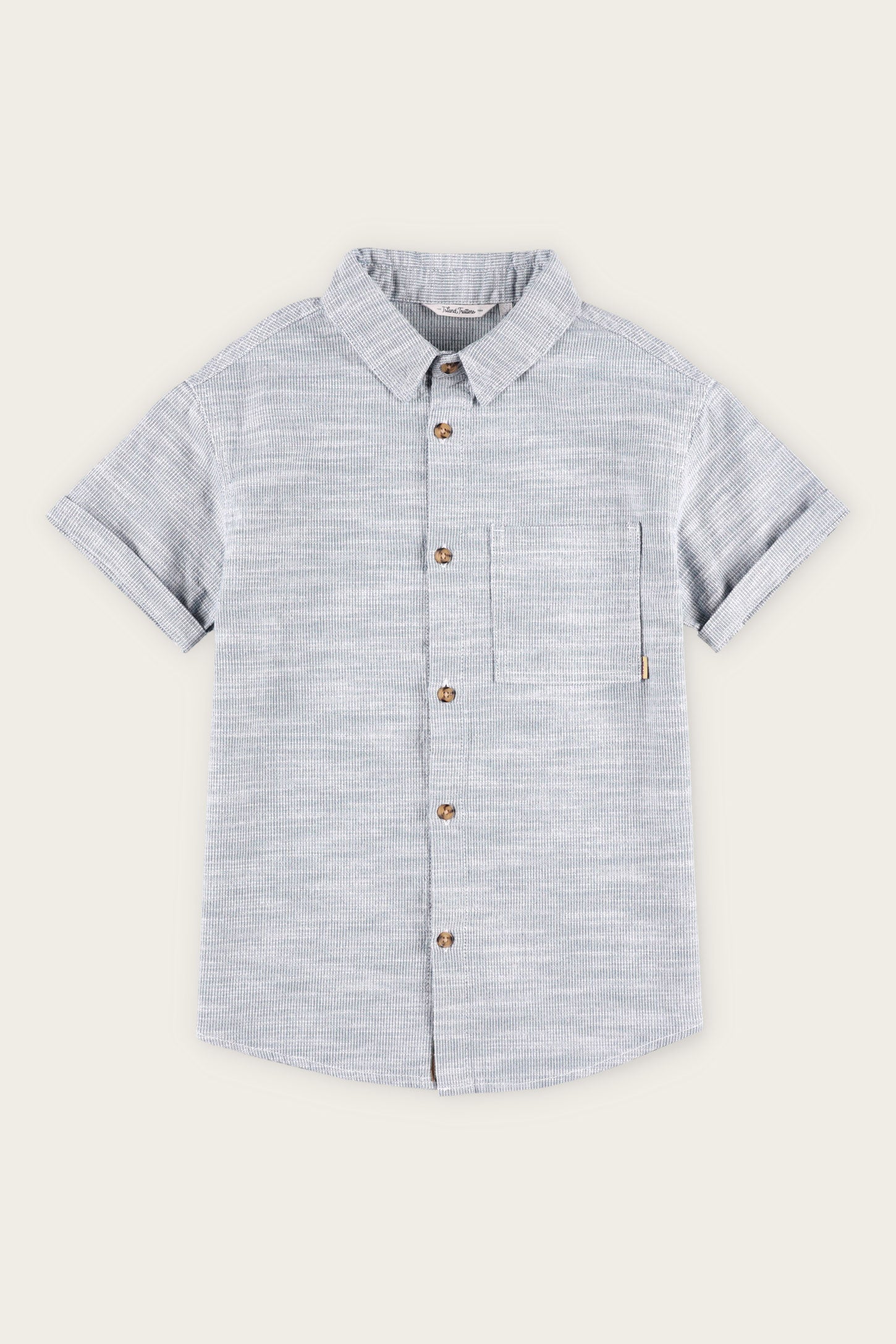 Chemise manches courtes en coton - Ado garçon && BLEU