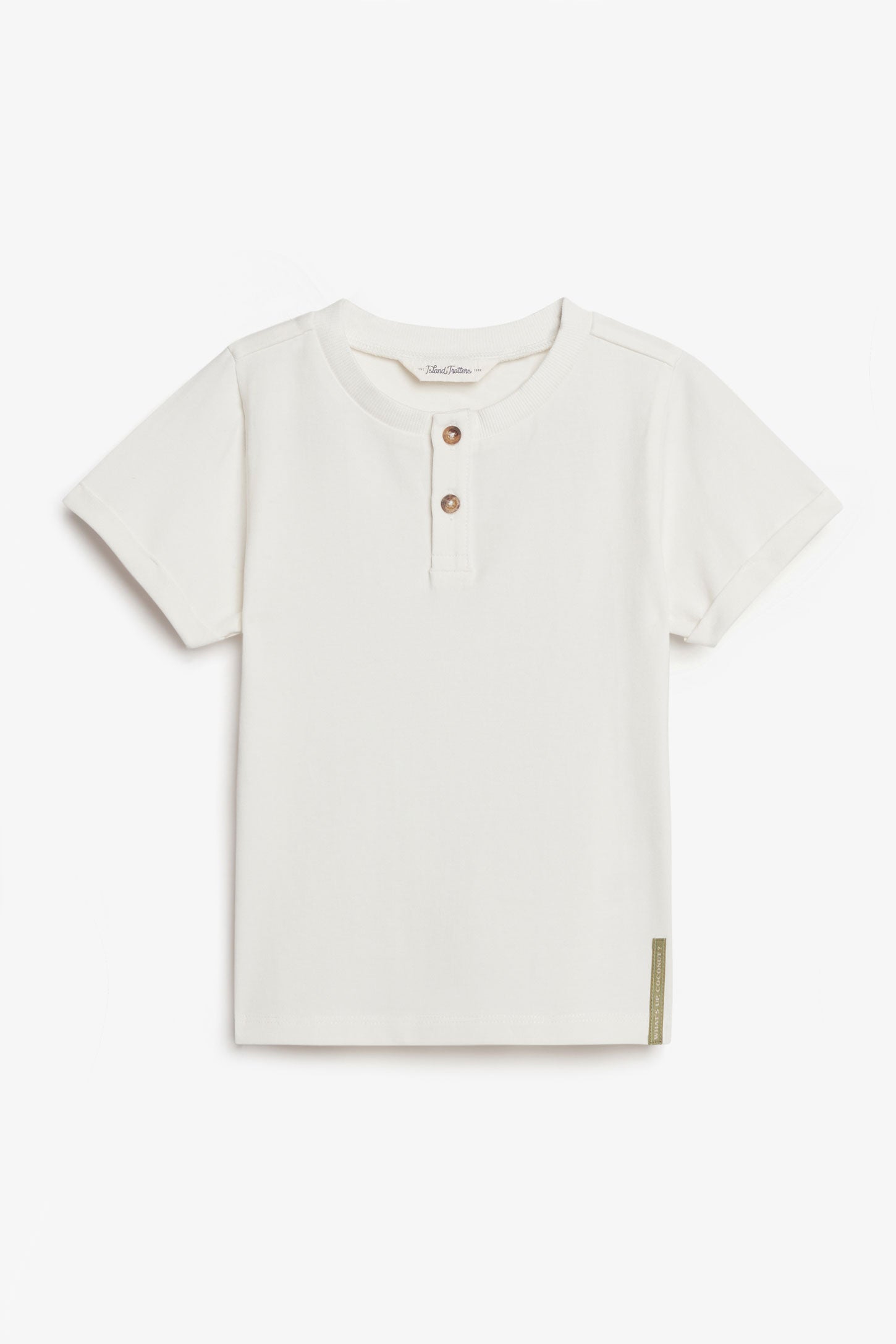 T-shirt henley en coton - Bébé garçon && BLANC