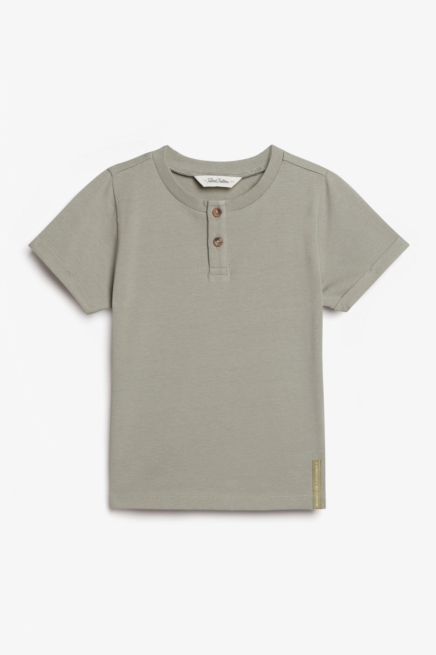 T-shirt henley en coton - Bébé garçon && VERT