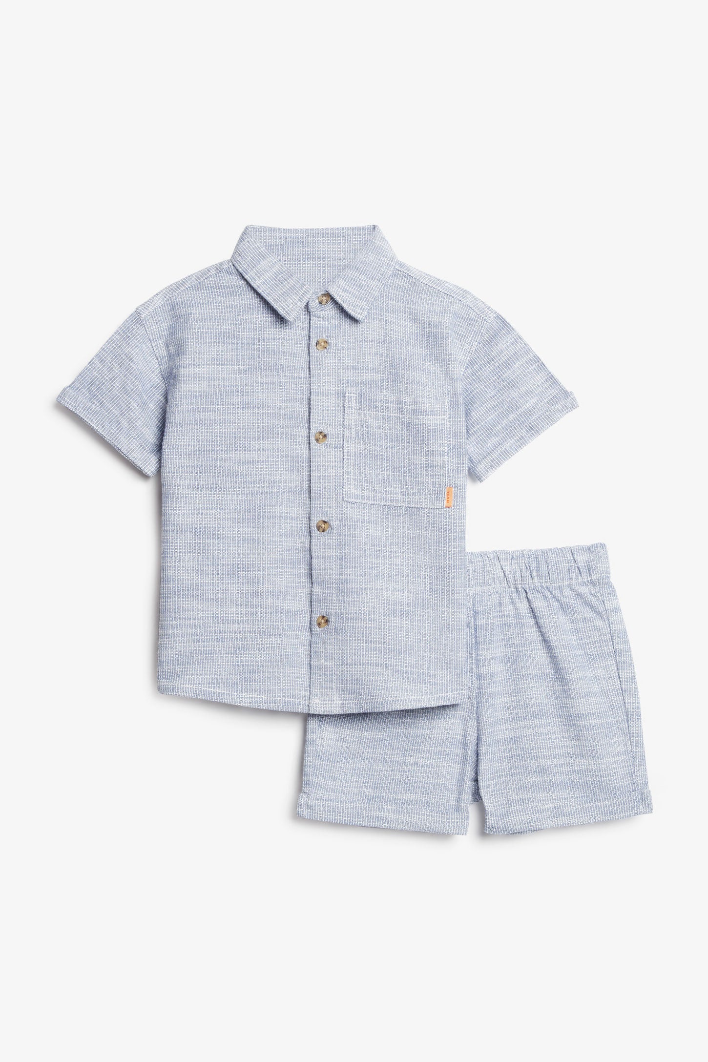 Ensemble chemise et short en coton - Bébé garçon && CHAMBRAY