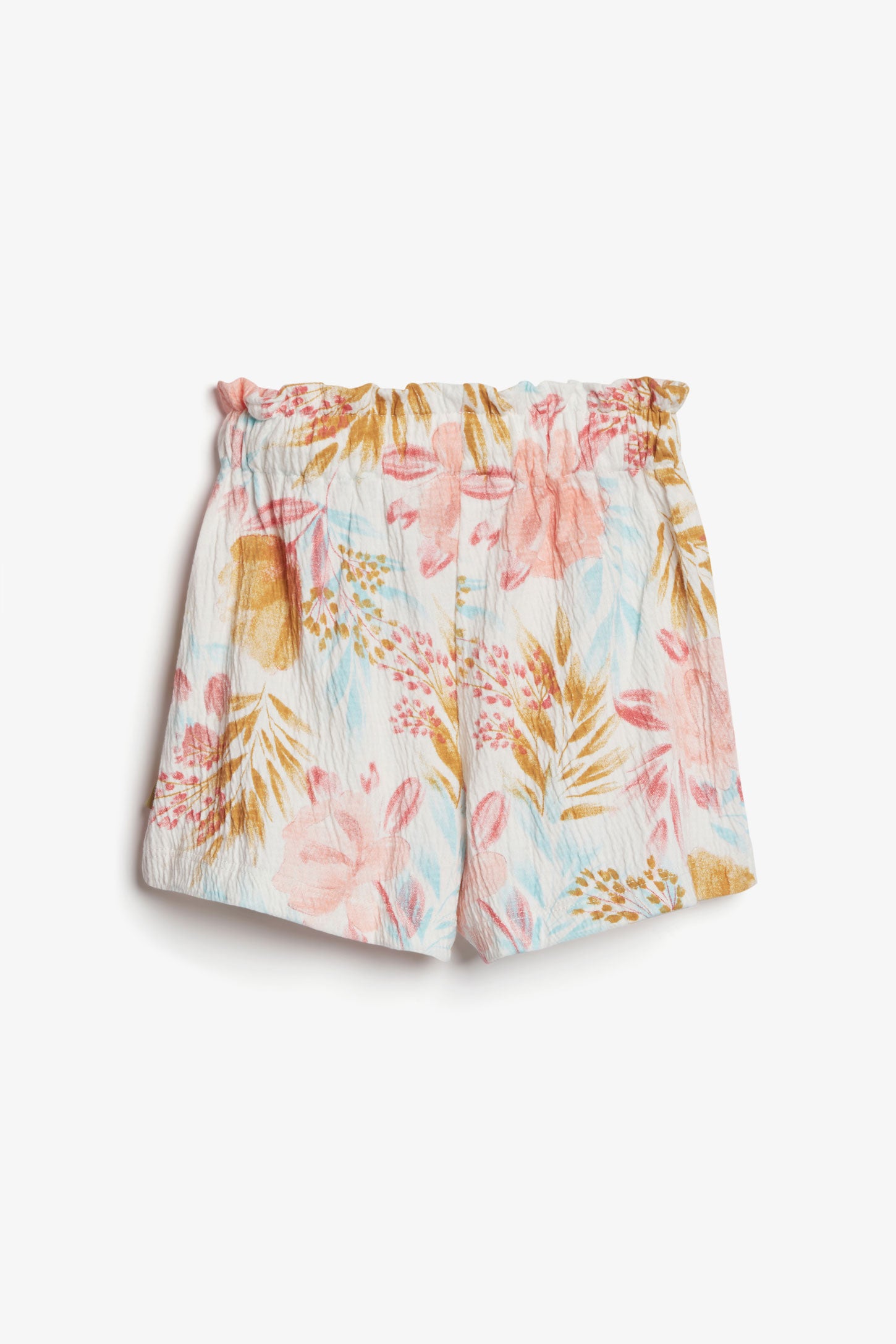 Short ''Paperbag'' imprimé en coton - Enfant fille && BLANC MULTI