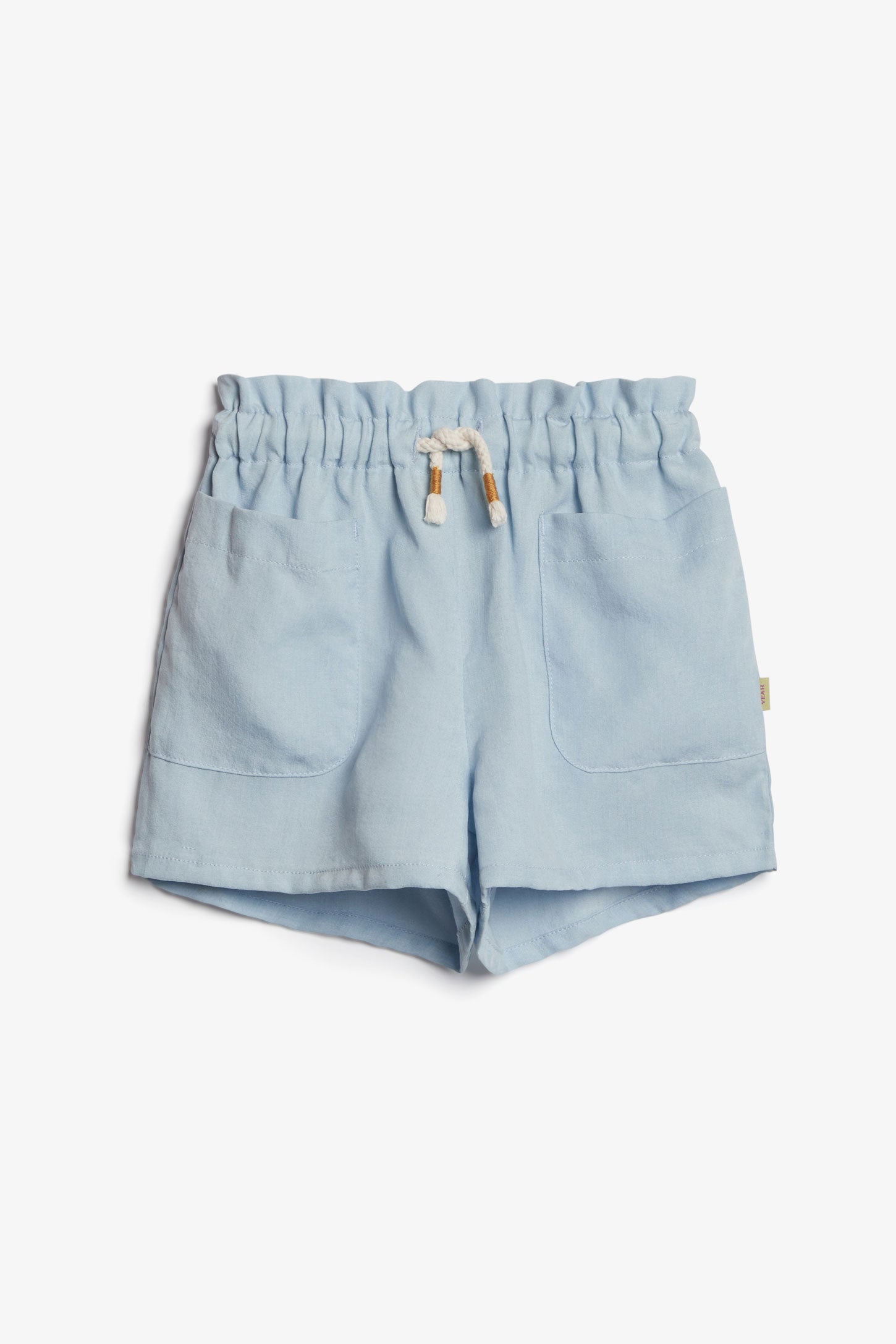 Short ''Paperbag'' Lyocell - Enfant fille && BLEU