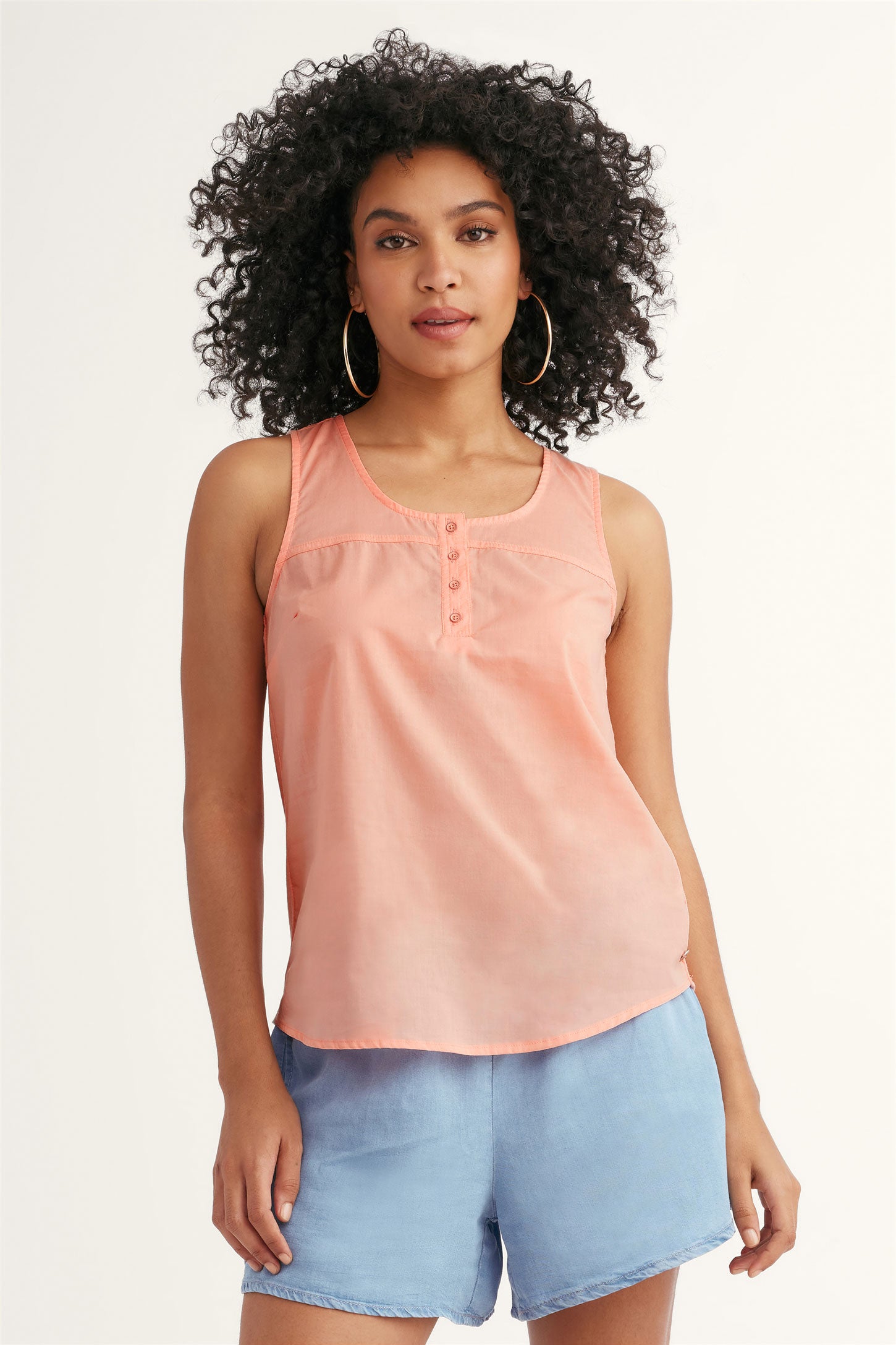 Camisole Henley - Femme && ROSE