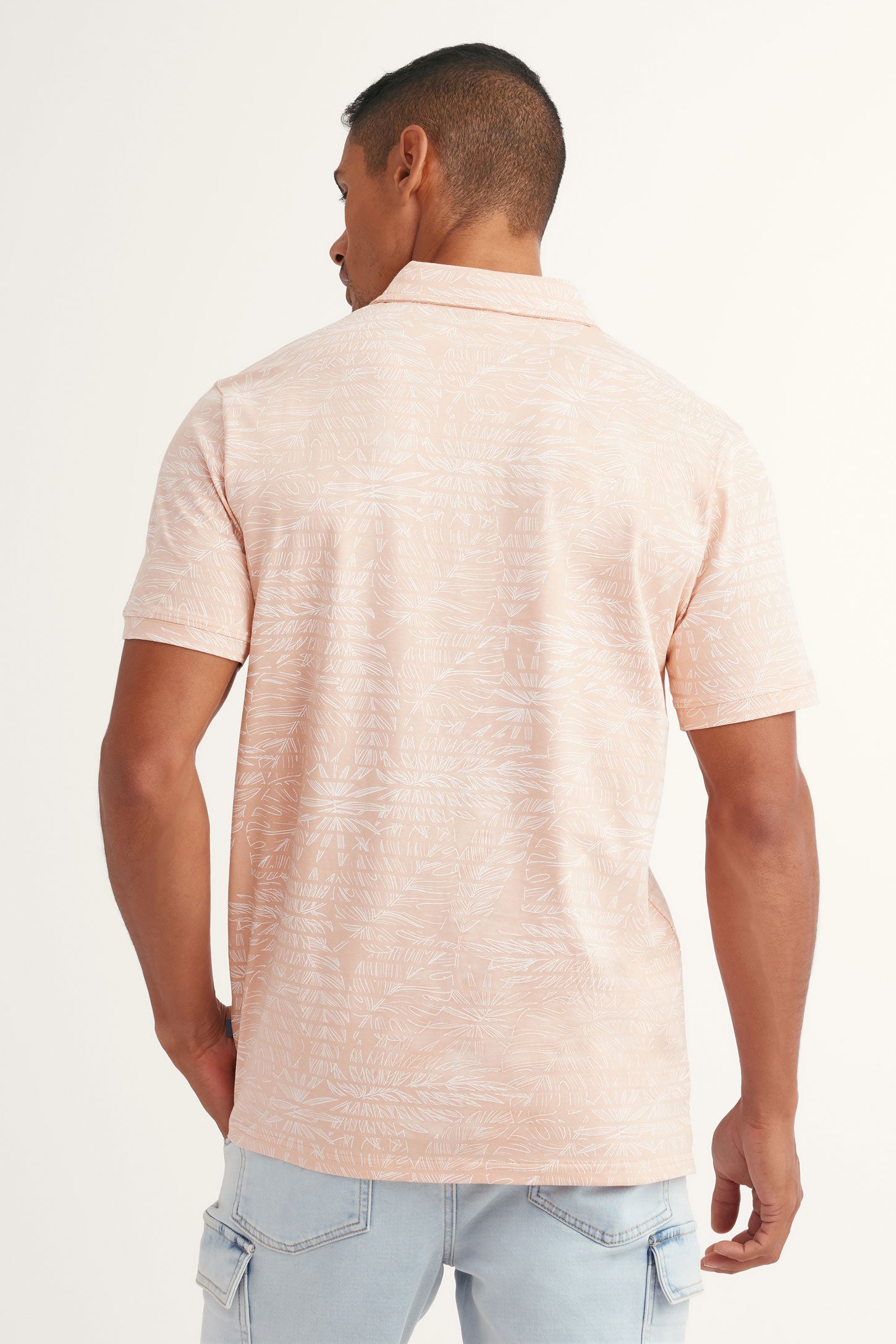 Polo manches courtes imprimé - Homme && ROSE MULTI