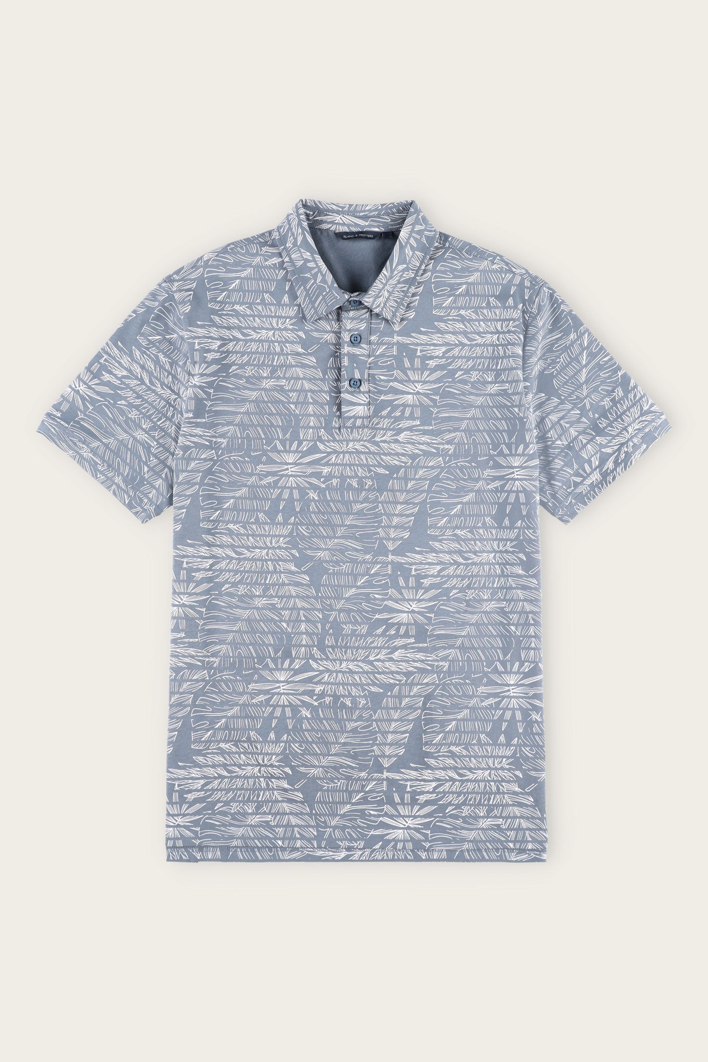 Polo manches courtes imprimé - Homme && BLEU MULTI