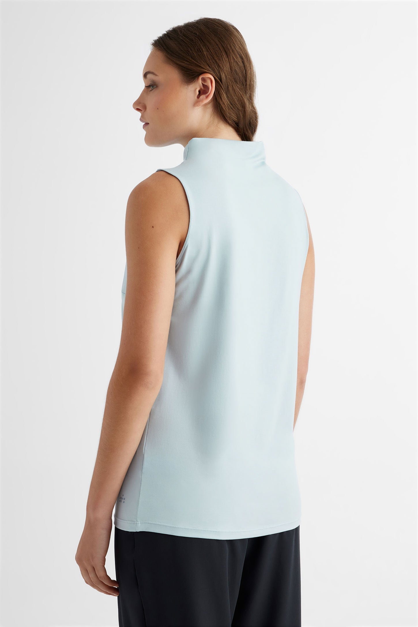 Camisole col montant extensible en Modal BM - Femme && BLEU PALE