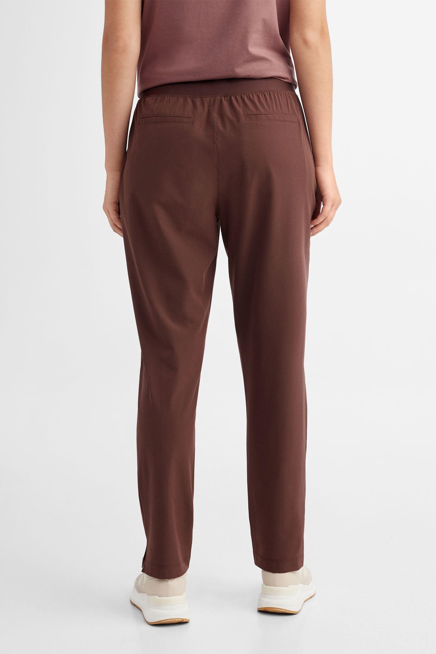 Pantalon coupe jogger BM - Femme && BOURGOGNE